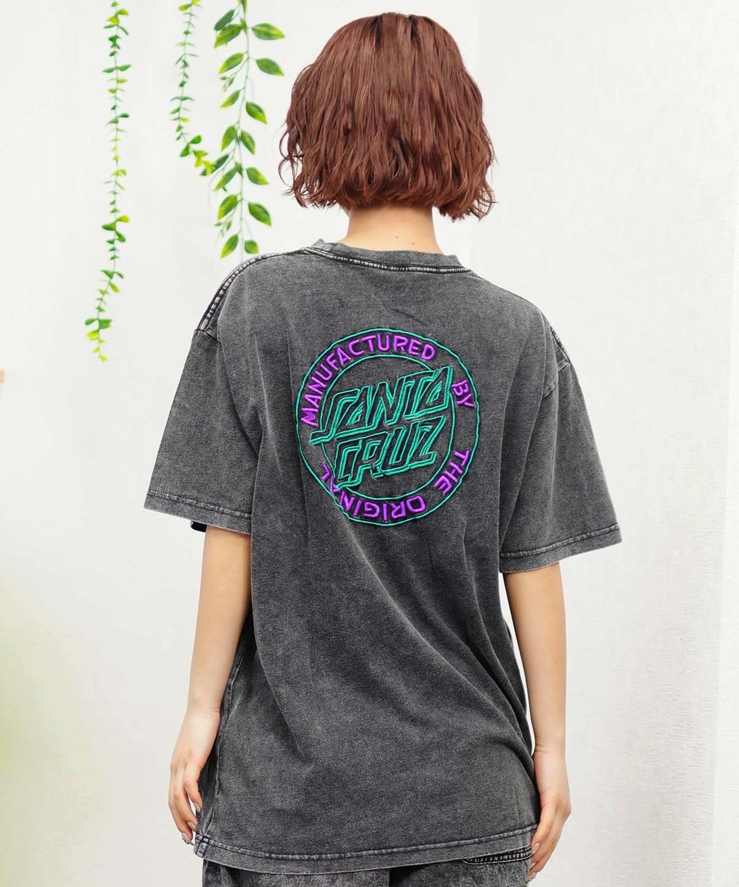 SANTACRUZ サンタクルーズ レディース 半袖 Tシャツ 刺繍ロゴ オーバーサイズ ユニセックス ムラサキスポーツ限定 502242441(BLUE-M)