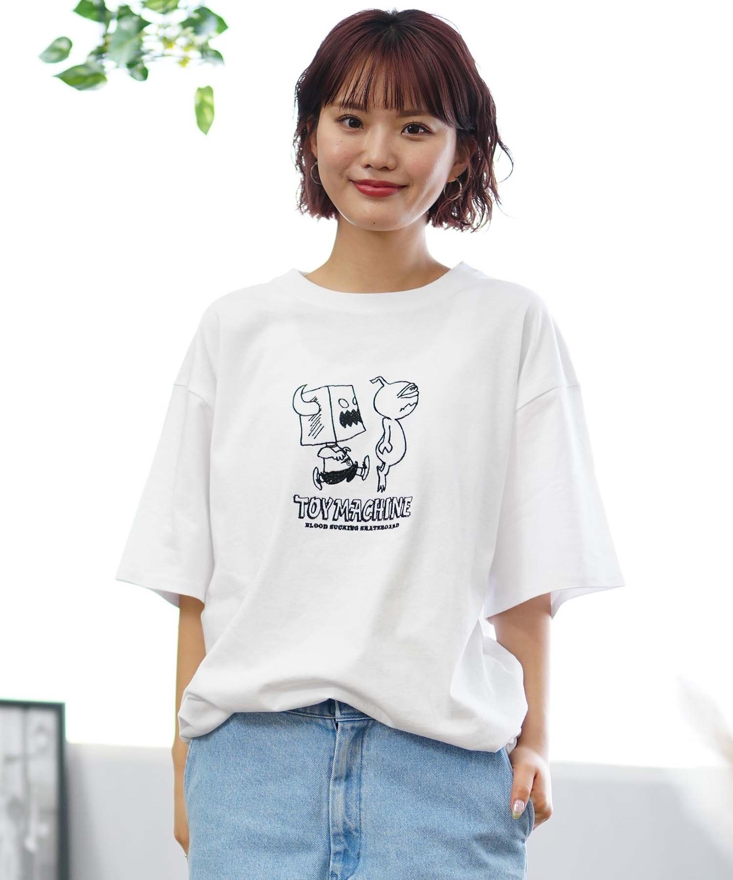 TOY MACHINE トイマシーン レディース 半袖 Tシャツ 刺繍 ビック TOY MACHINE トイマシーン レディース 半袖 Tシャツ 刺繍 ビック