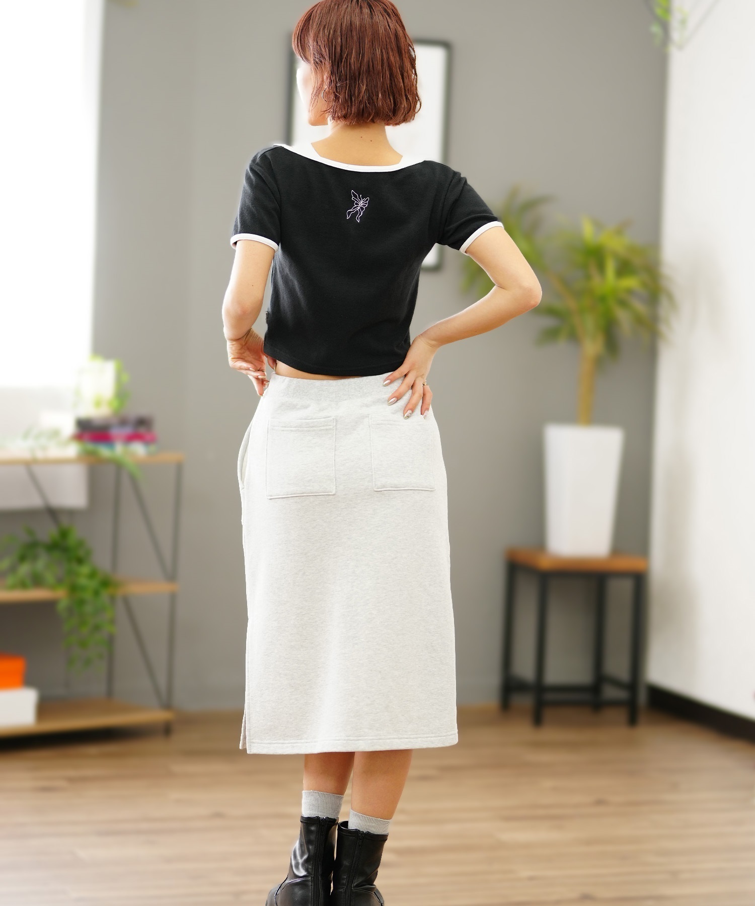 RVCA ルーカ レディース 半袖 Tシャツ フロントリボン チビTシャツ