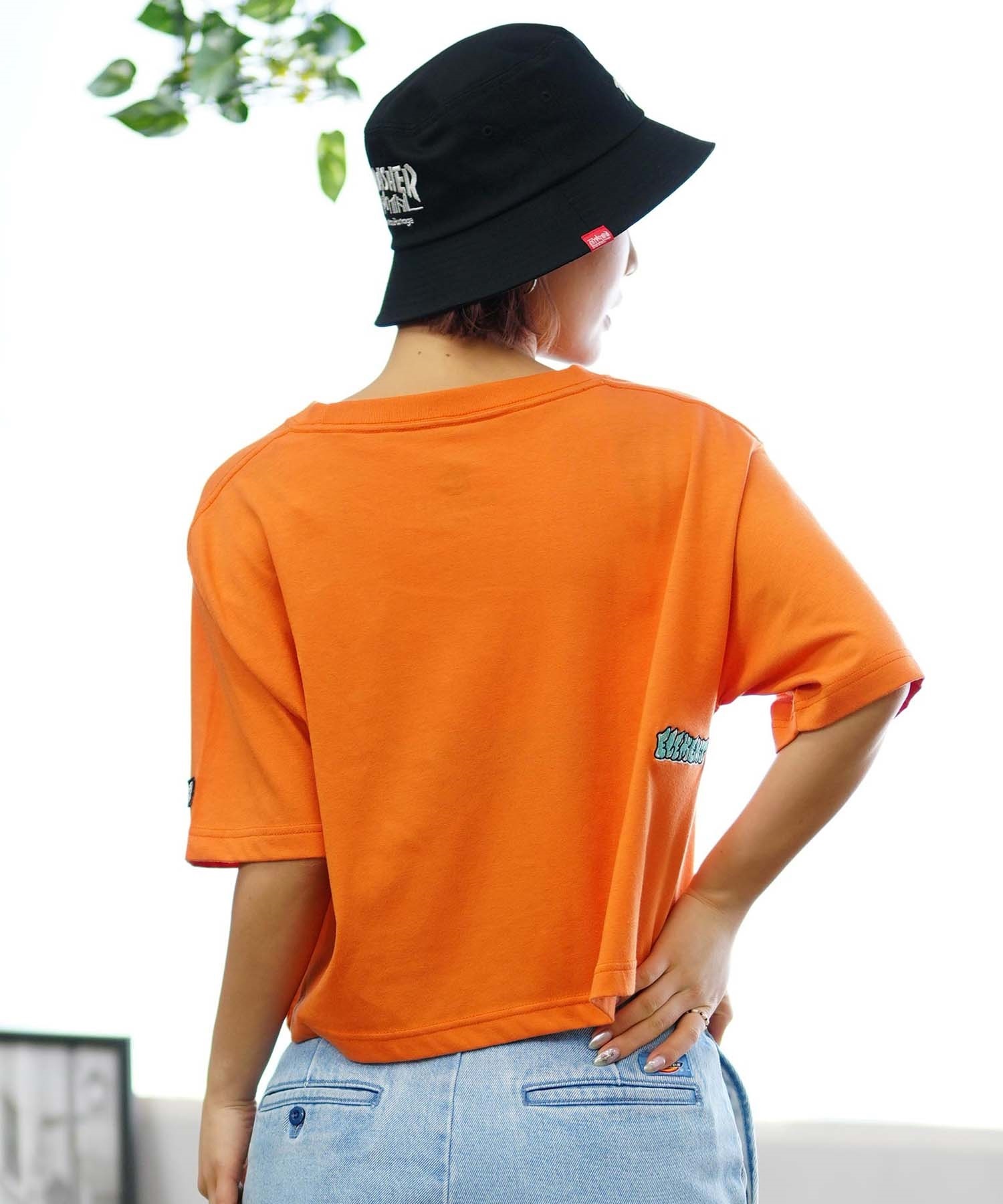 ELEMENT エレメント レディース 半袖 Tシャツ ロゴ ショート丈 クロップド丈 BE02C-261(WHT-M)
