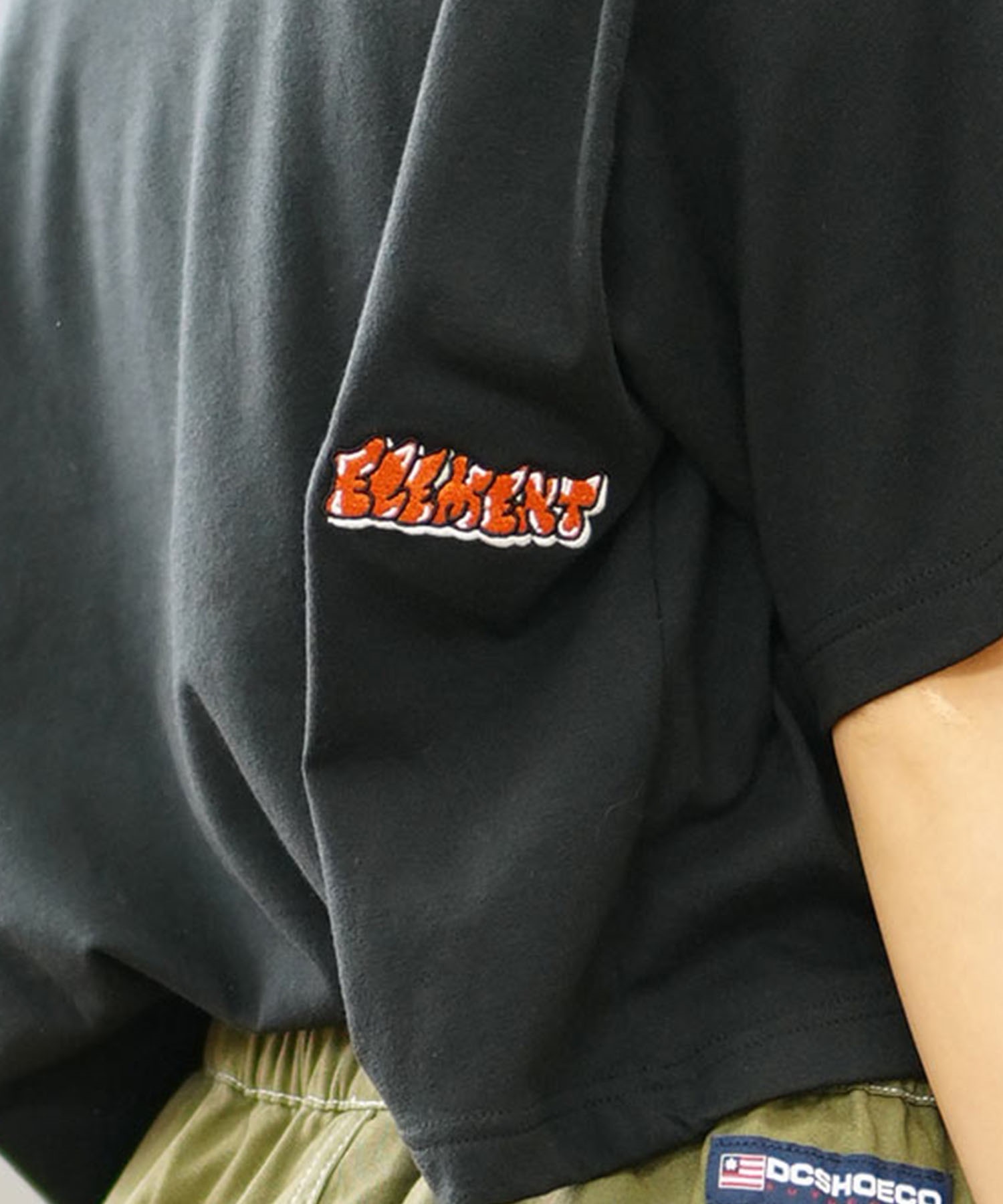 ELEMENT エレメント レディース 半袖 Tシャツ ロゴ ショート丈 クロップド丈 BE02C-261(ORG-M)