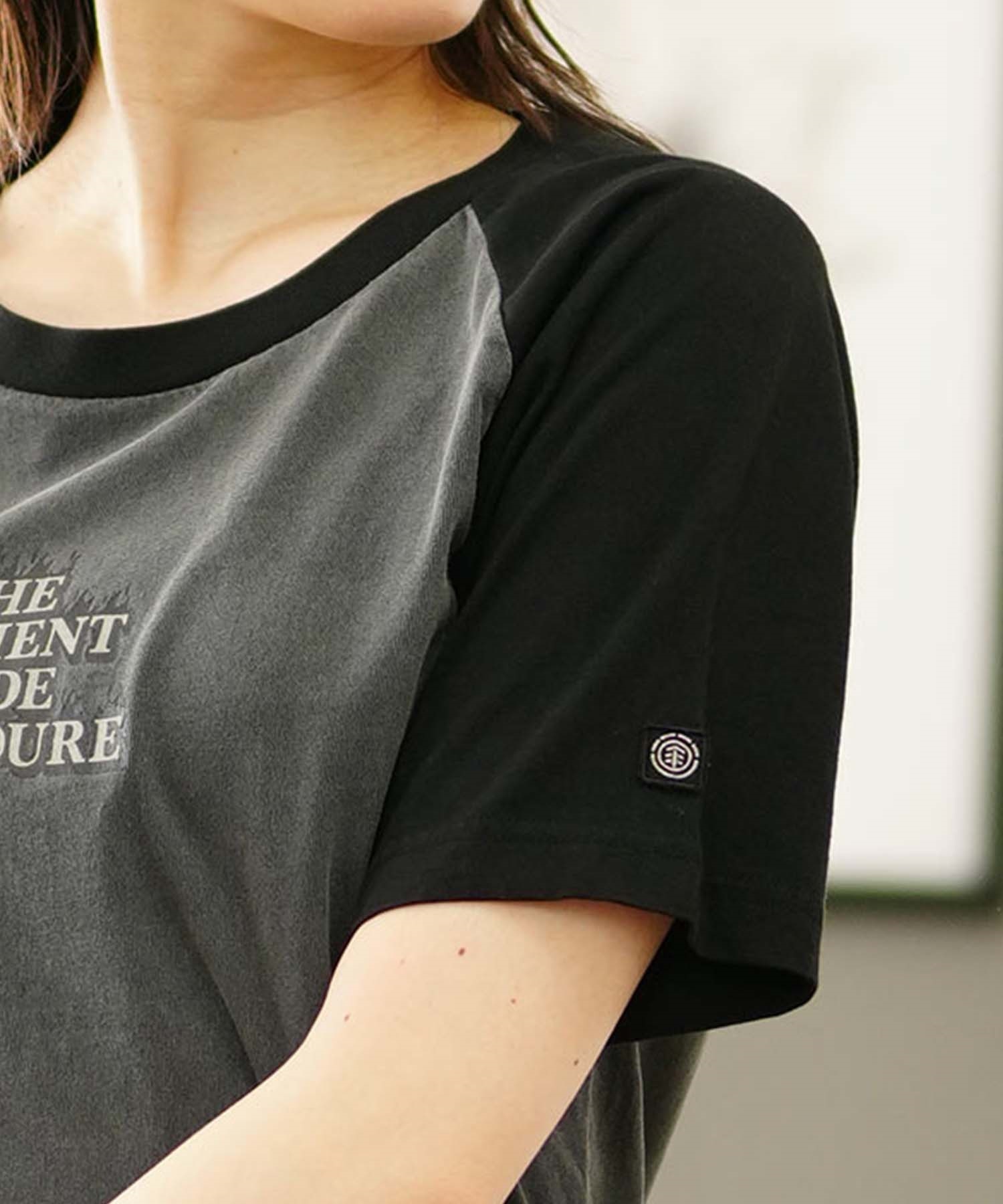 【クーポン対象】ELEMENT エレメント レディース 半袖 ラグラン Tシャツ オーバーサイズ BE02C-263(WHT-M)