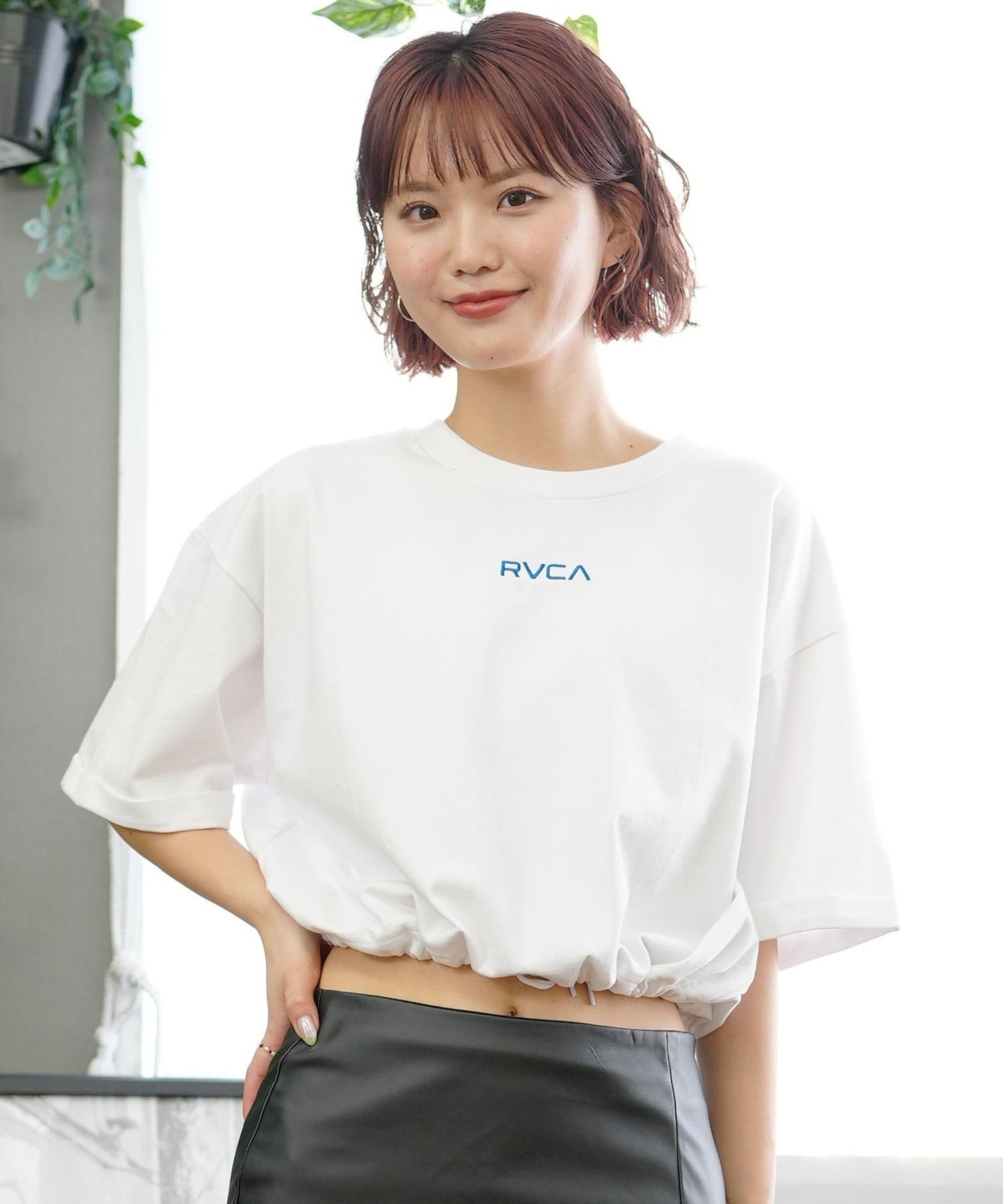 【クーポン対象】RVCA ルーカ レディース ショート丈Tシャツ ビックシルエット BE04C-222(GDY0-S)