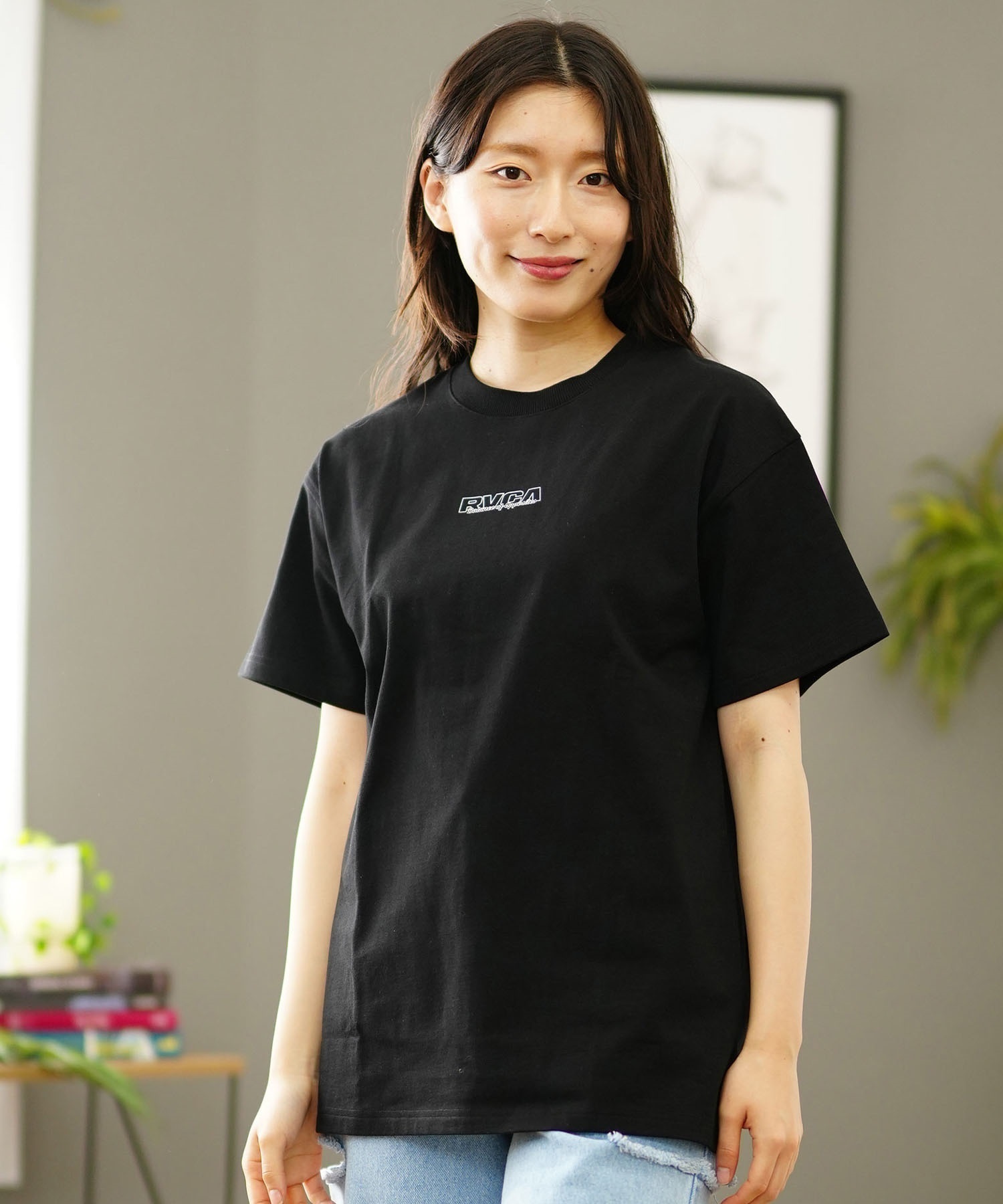 【クーポン対象】RVCA ルーカ バックプリントTシャツ レディース 半袖 Tシャツ オーバーサイズ BE04C-P22(BES0-S)