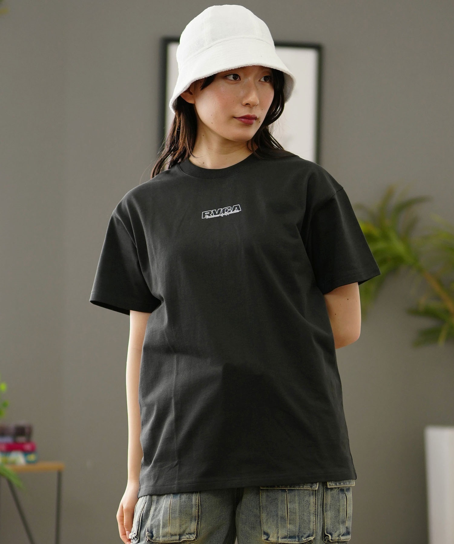 【クーポン対象】RVCA ルーカ バックプリントTシャツ レディース 半袖 Tシャツ オーバーサイズ BE04C-P22(BES0-S)