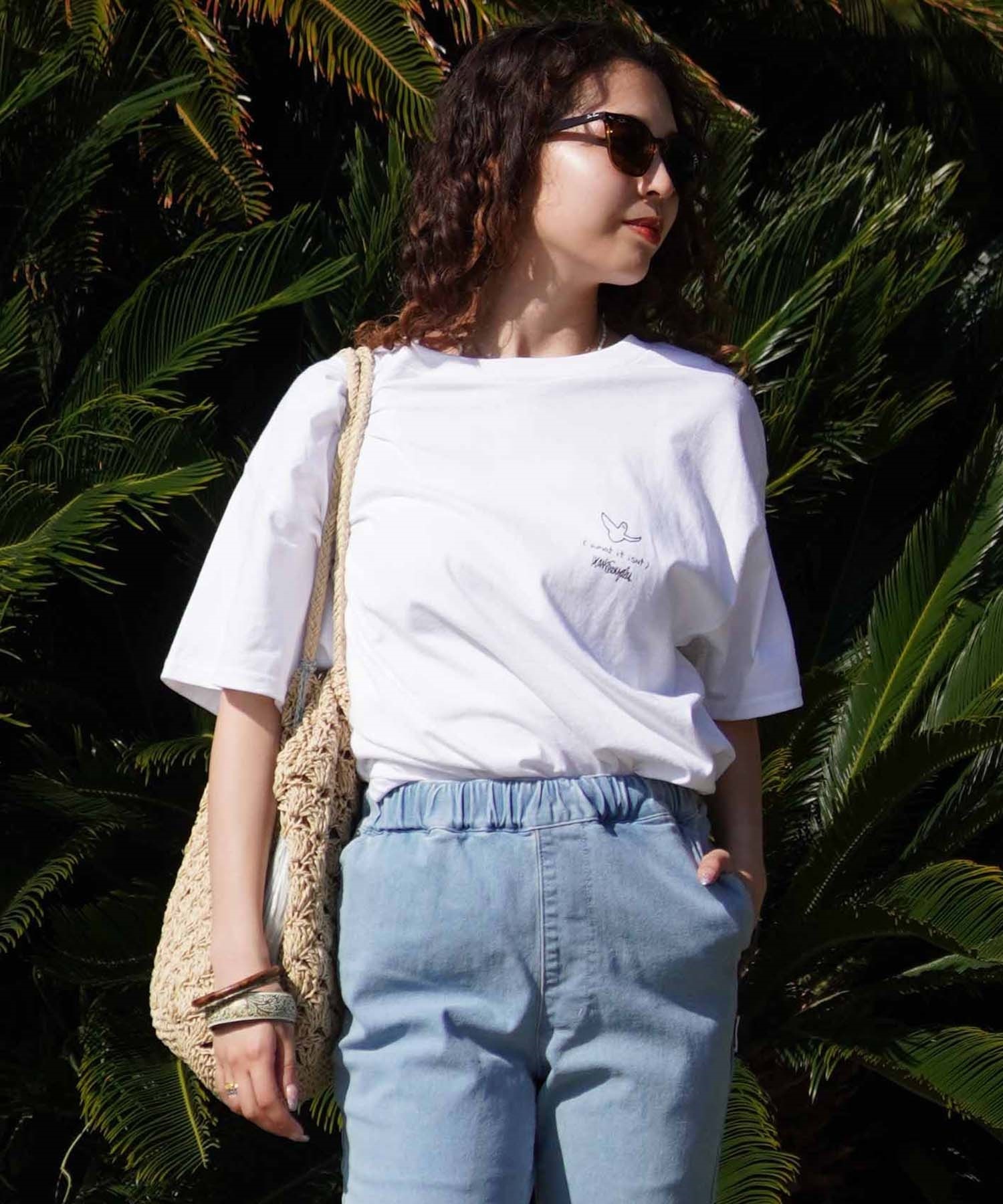 ゴア　孔雀　ホワイトTシャツ What it isNt ART BY MARKGONZALES マークゴンザレス レディース