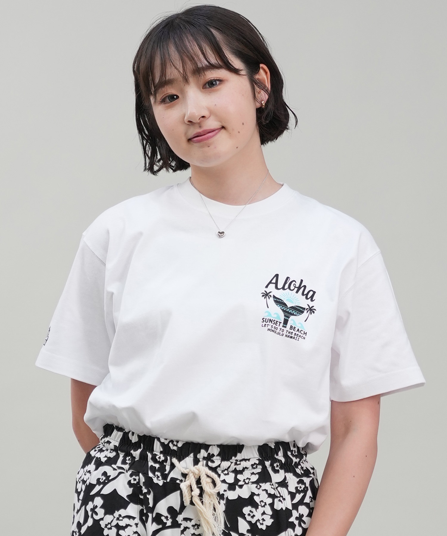HULALANI フララニ レディース Tシャツ 半袖 バックプリント
