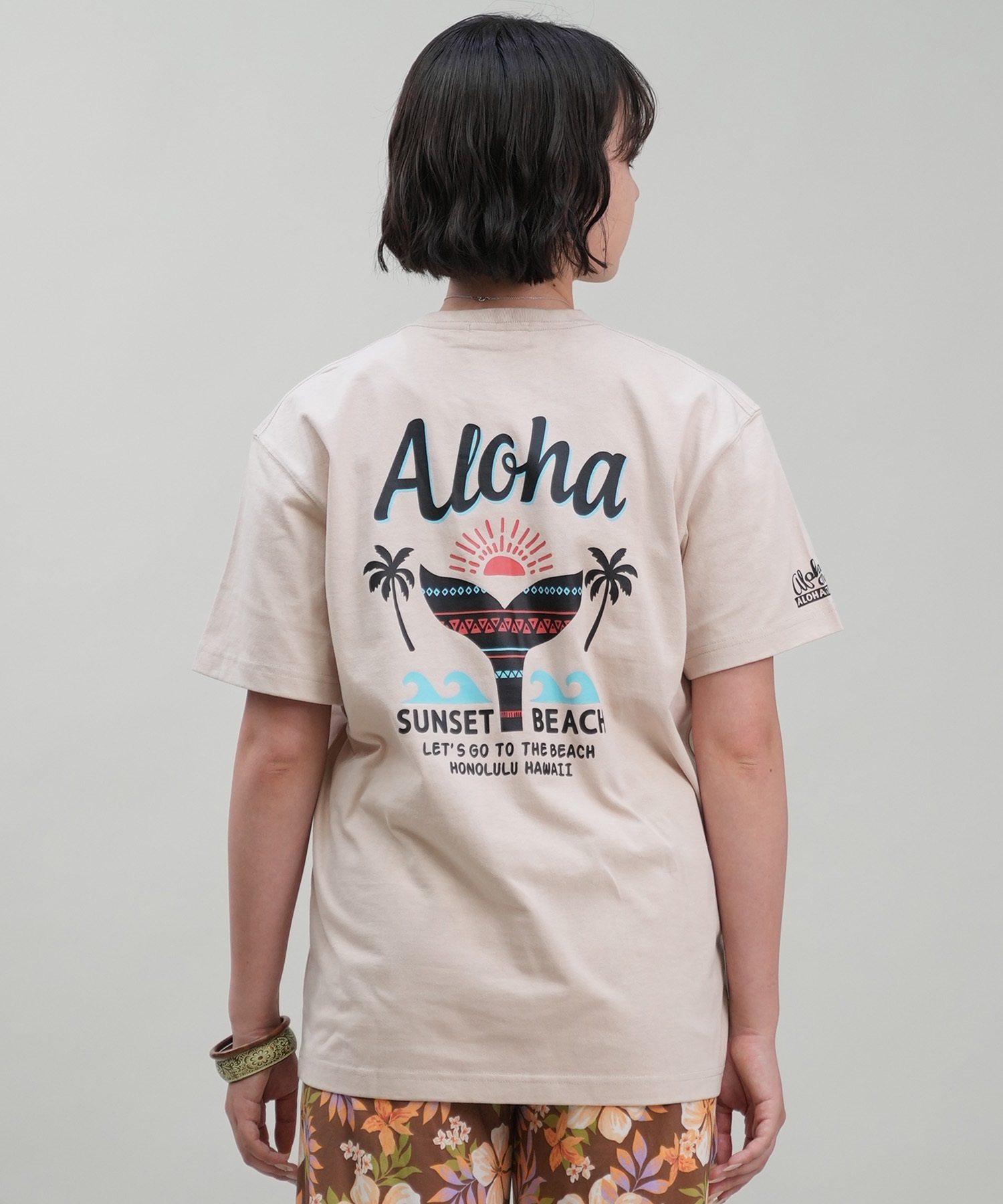 HULALANI フララニ レディース Tシャツ 半袖 バックプリント