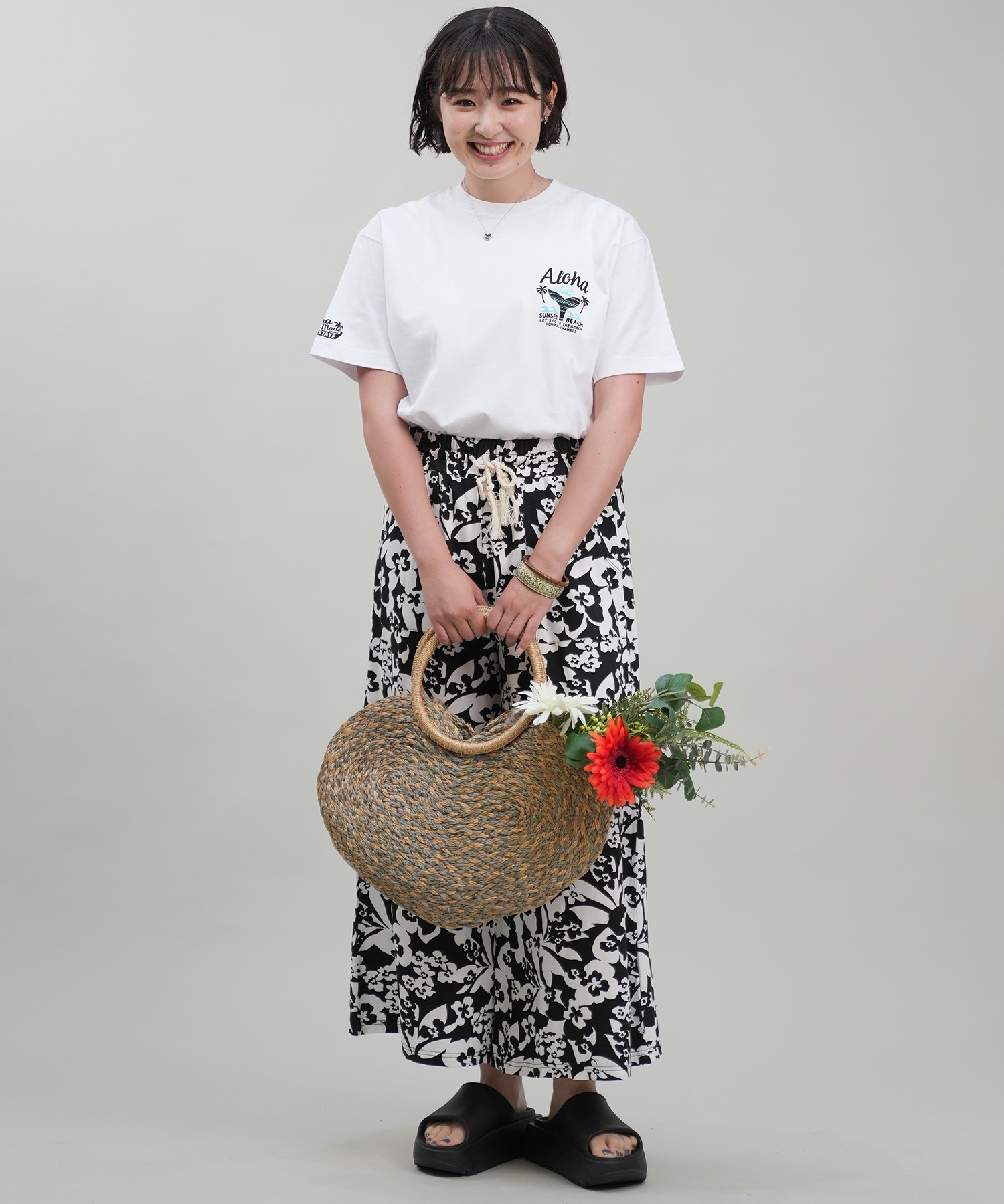 HULALANI フララニ レディース Tシャツ 半袖 バックプリント