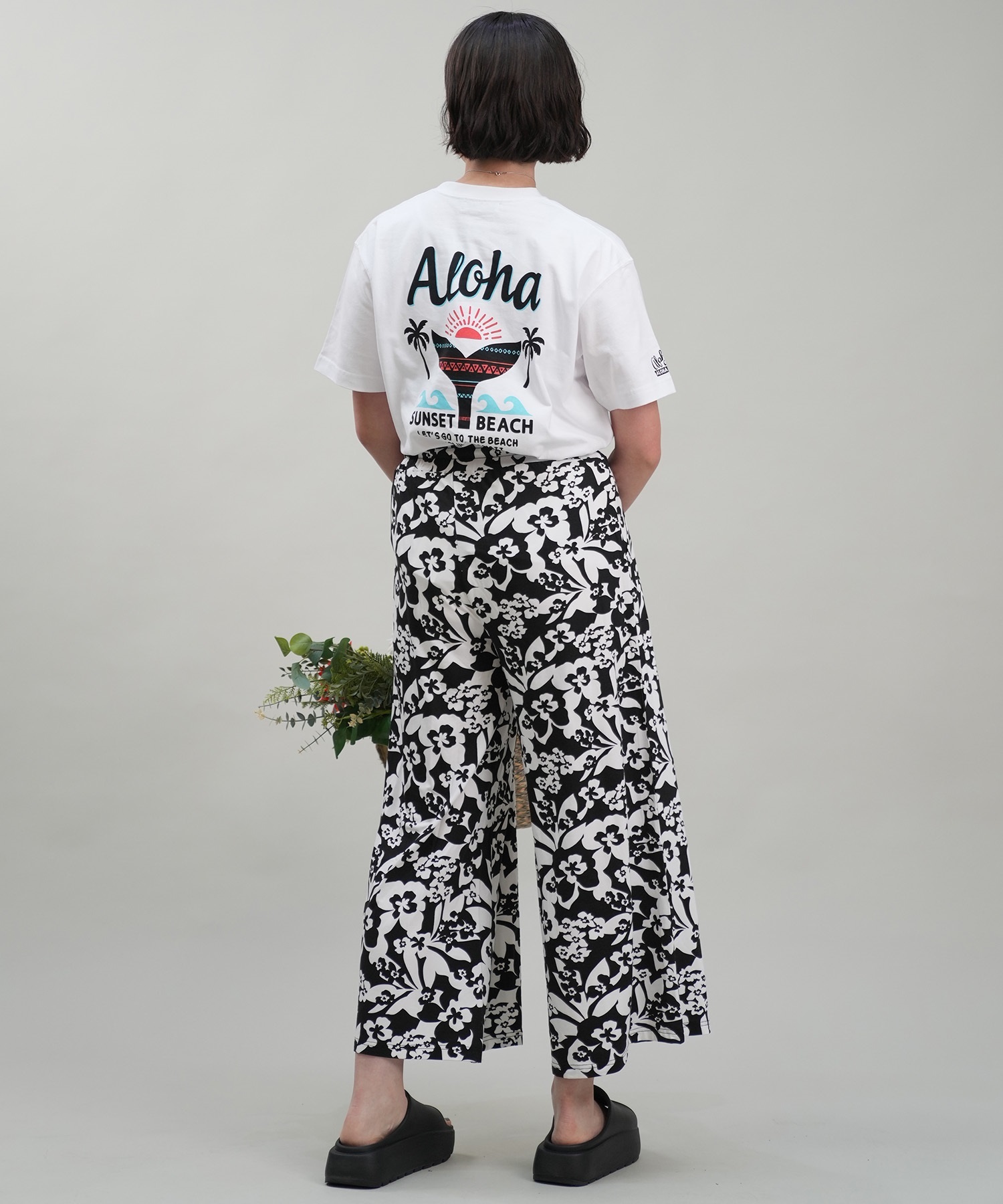 HULALANI フララニ レディース Tシャツ 半袖 バックプリント