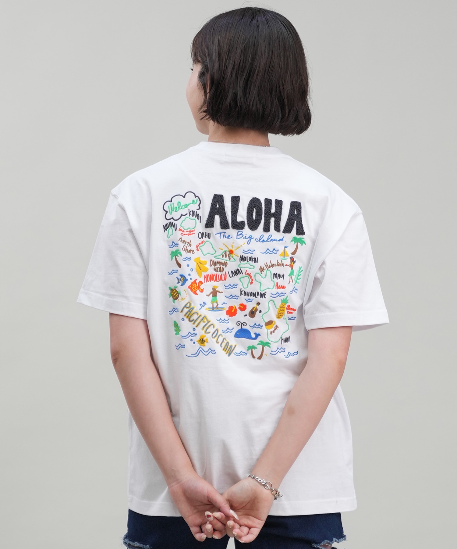 HULALANI フララニ 半袖 Tシャツ レディース バックプリント
