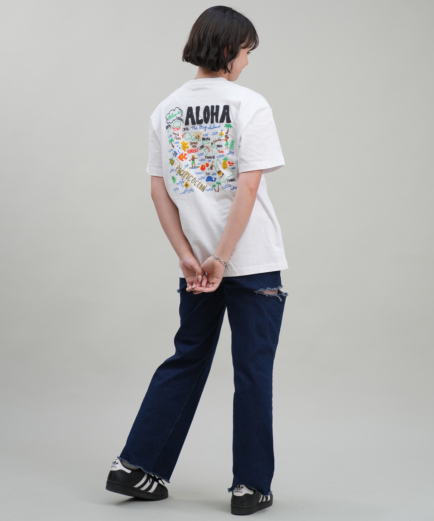 HULALANI フララニ 半袖 Tシャツ レディース バックプリント