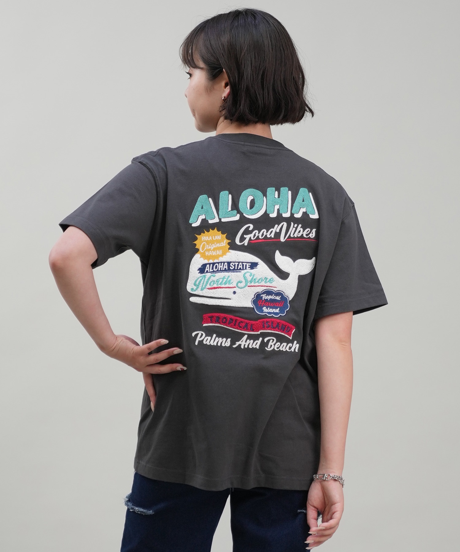 HULALANI フララニ 半袖 Tシャツ レディース バックプリント