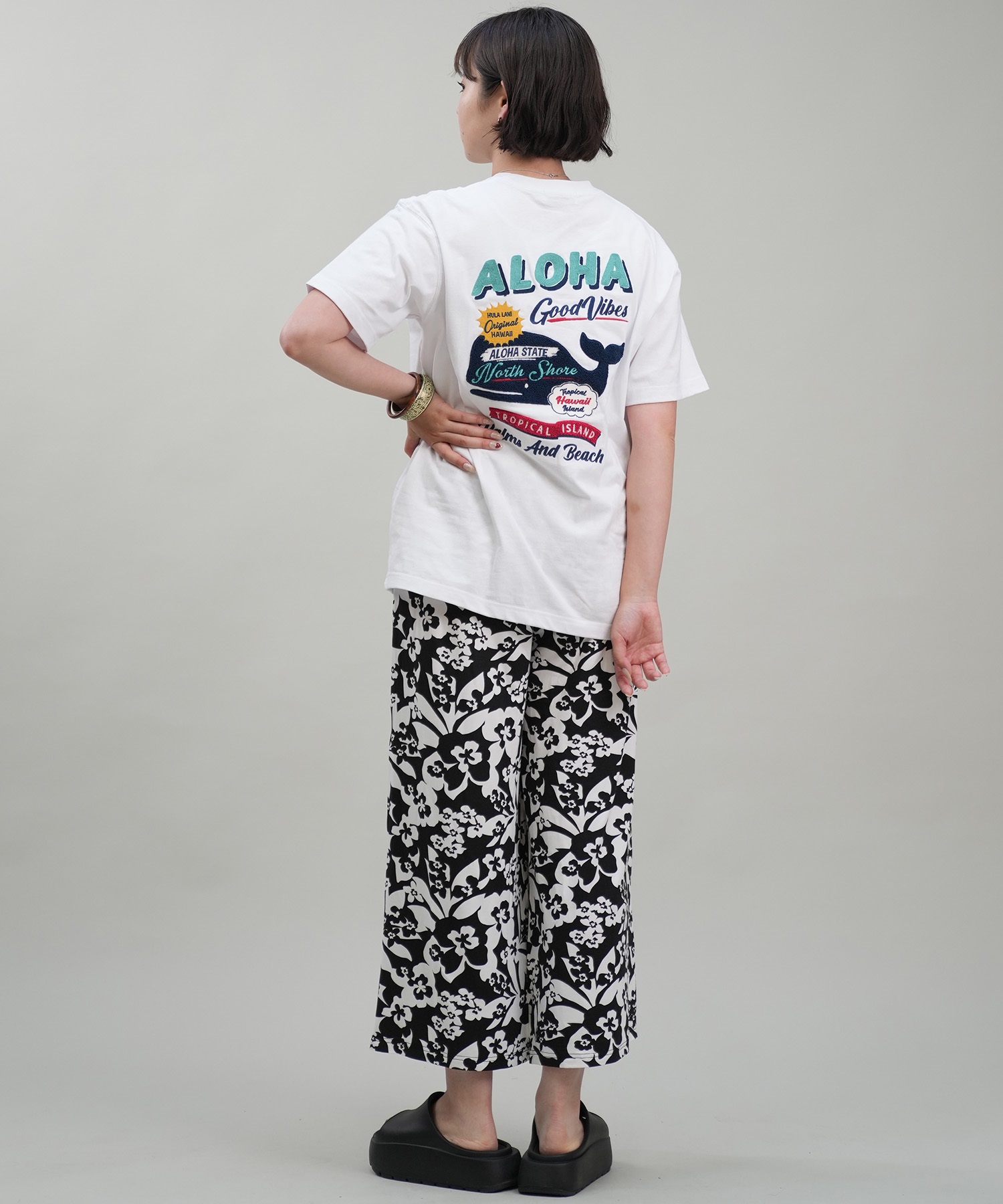 HULALANI フララニ 半袖 Tシャツ レディース バックプリント
