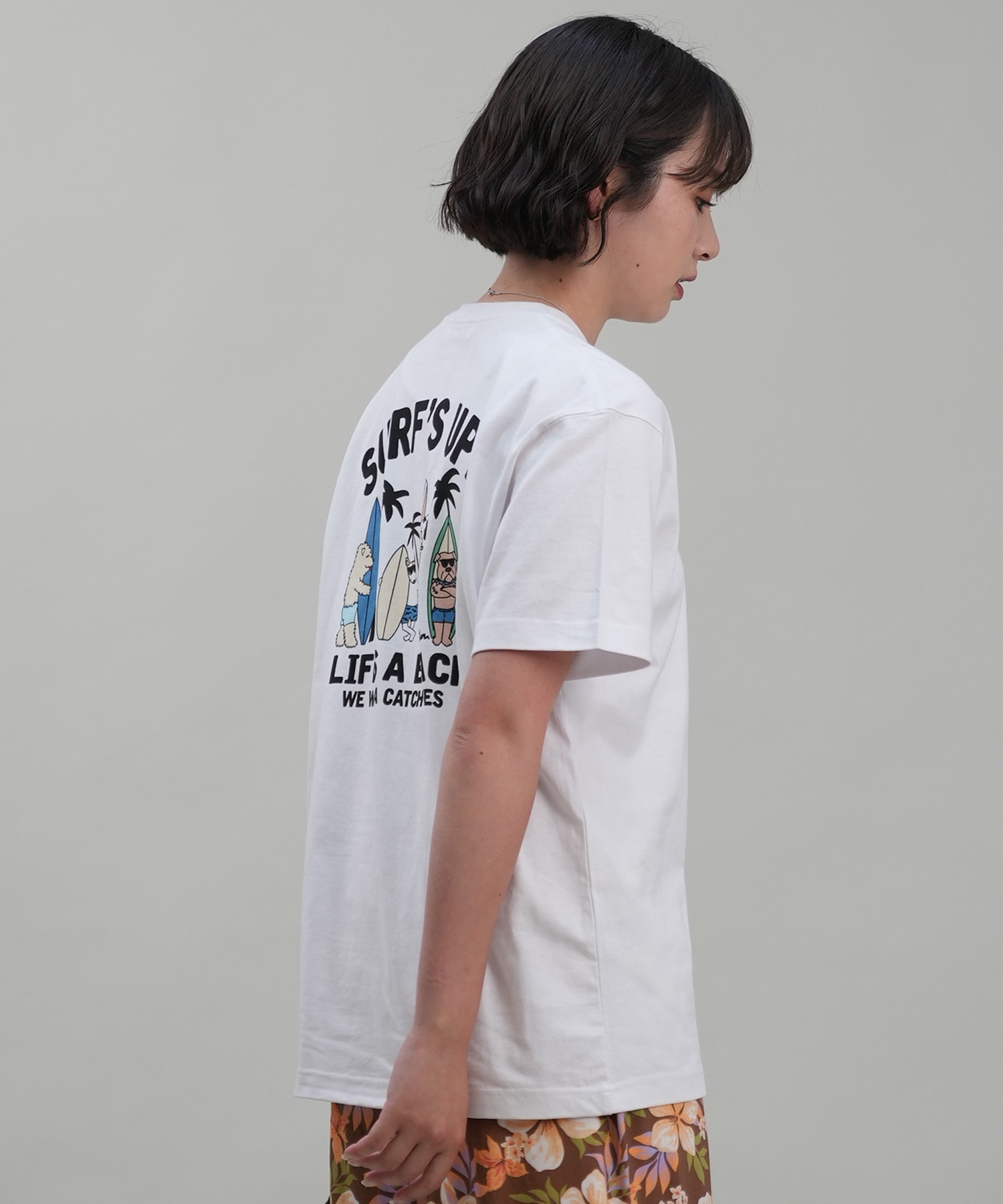 SURF'S UP サーフズアップ レディース Tシャツ 半袖 バック