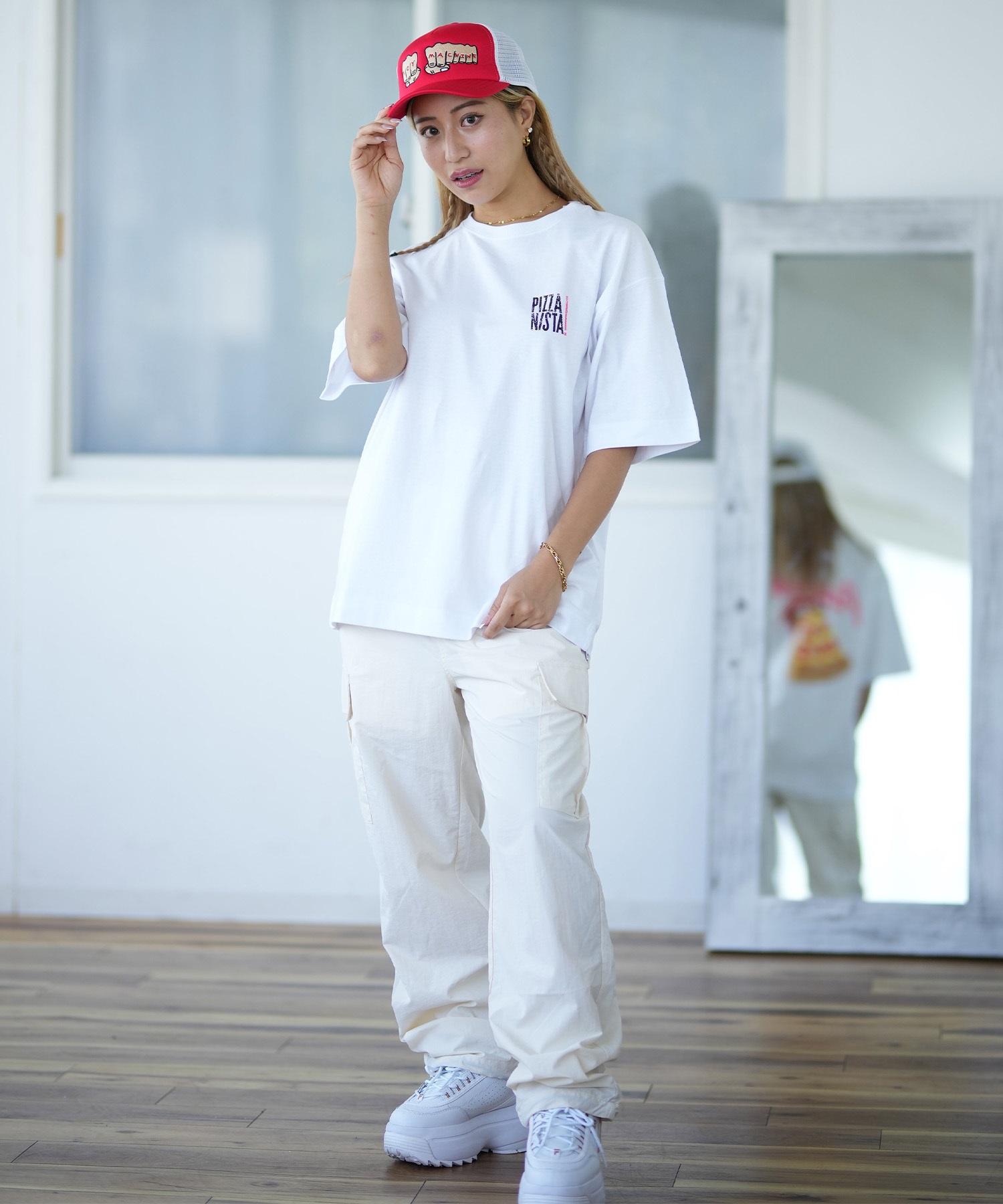 PIZZANISTA ピッザニスタ 半袖 Tシャツ レディース バックプリント