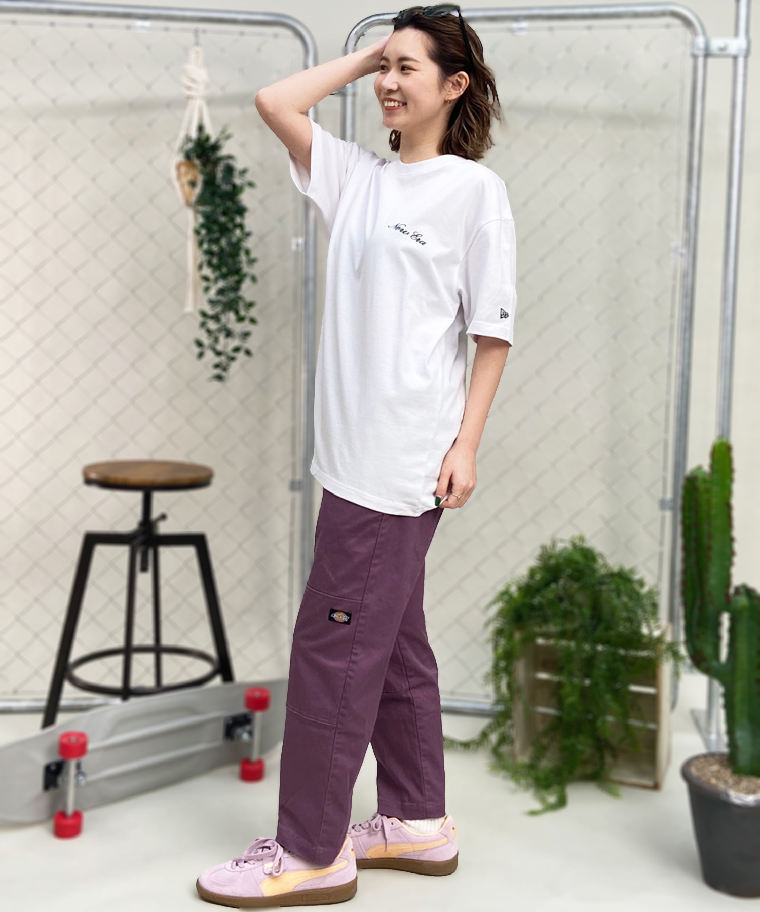 NEW ERA ニューエラ レディース 半袖 Tシャツ バックプリント
