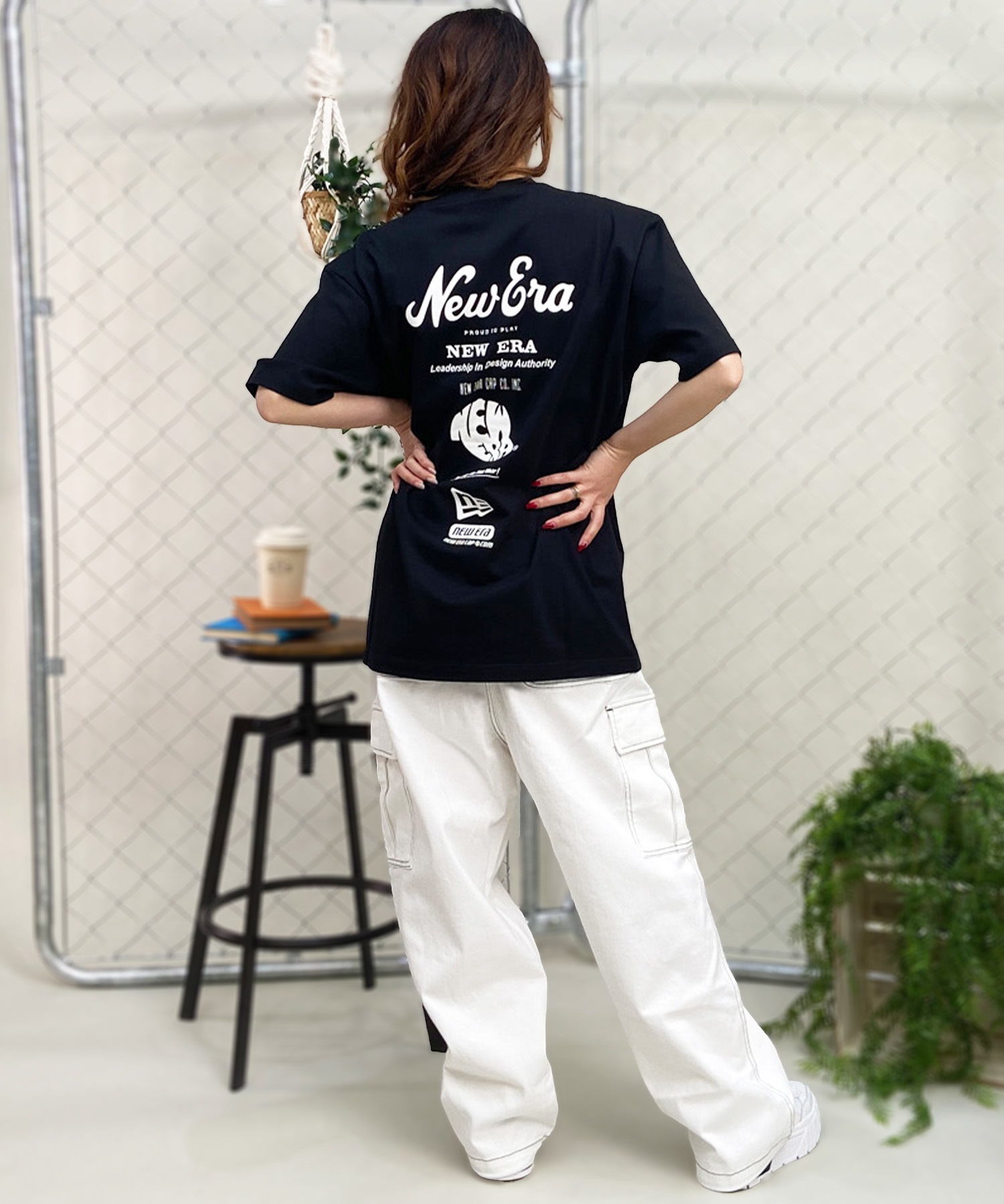 NEW ERA ニューエラ レディース 半袖 Tシャツ バックプリント