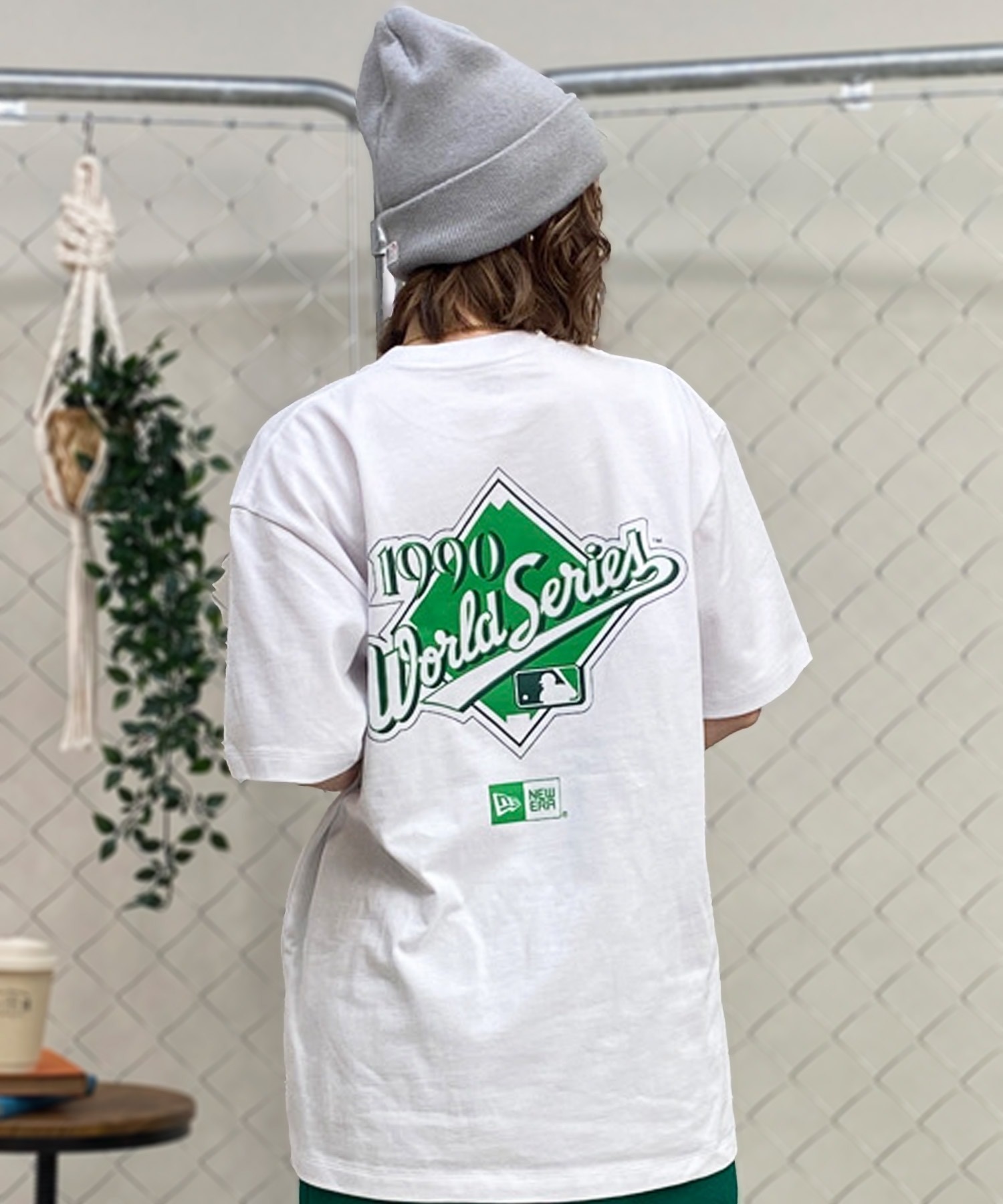 NEW ERA ニューエラ DESI SS CT TEE OAKATH WS 14121891 レディース 半袖Tシャツ(WHI-M)