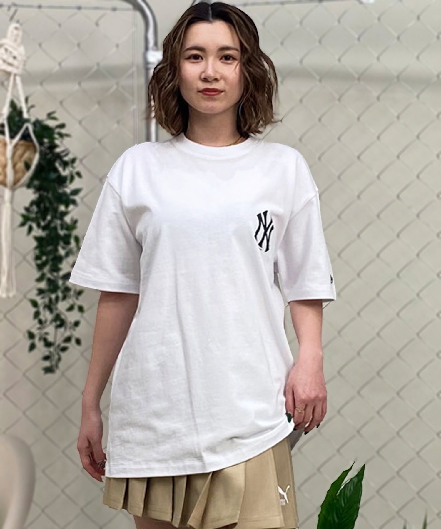 NEW ERA ニューエラ DESI SS CT TEE NEYYAN WS 14121892 レディース 半袖Tシャツ(WHI-M)