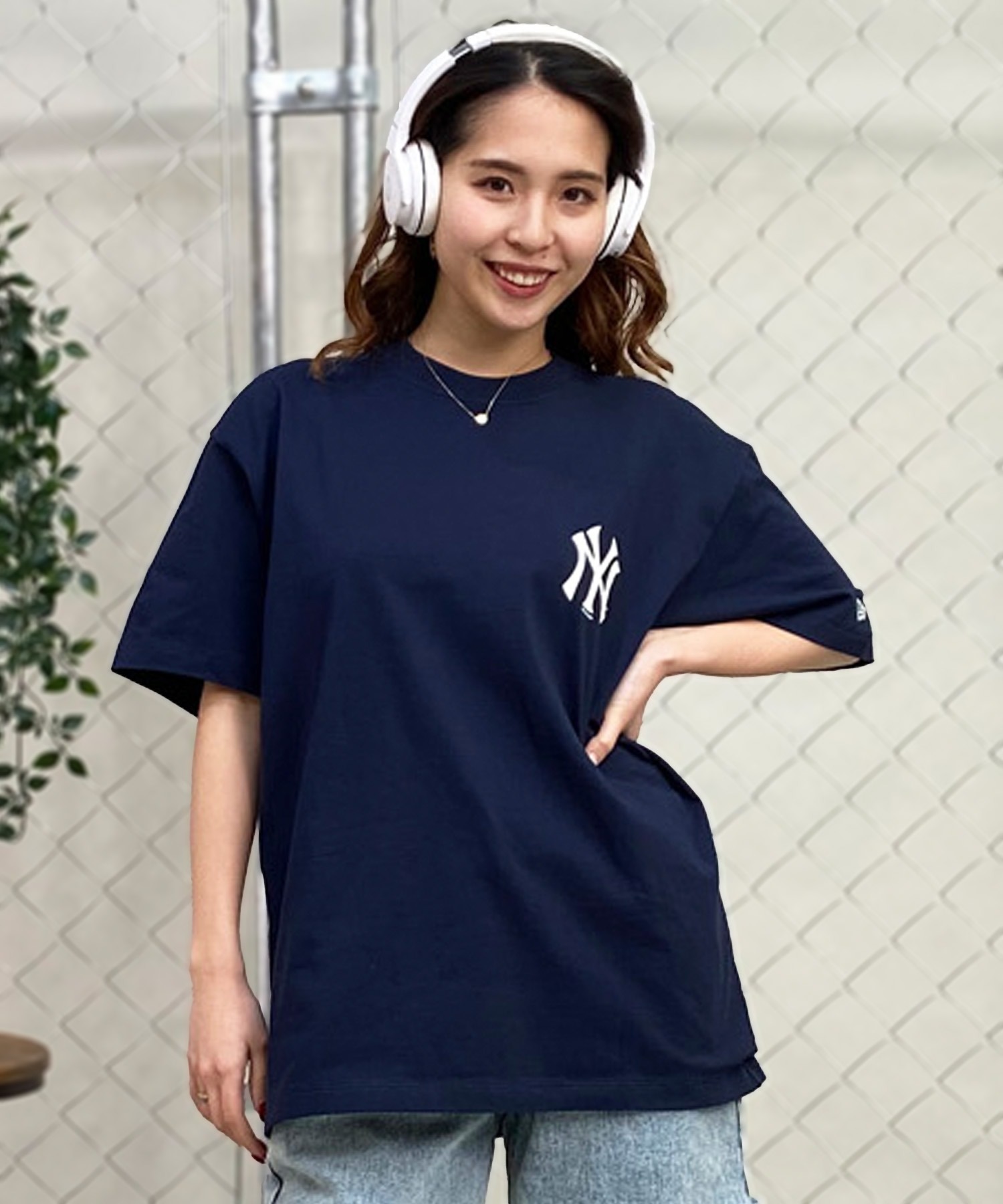 NEW ERA ニューエラ DESI SS CT TEE NEYYAN WS 14121893 レディース 半袖Tシャツ(NVY-M)