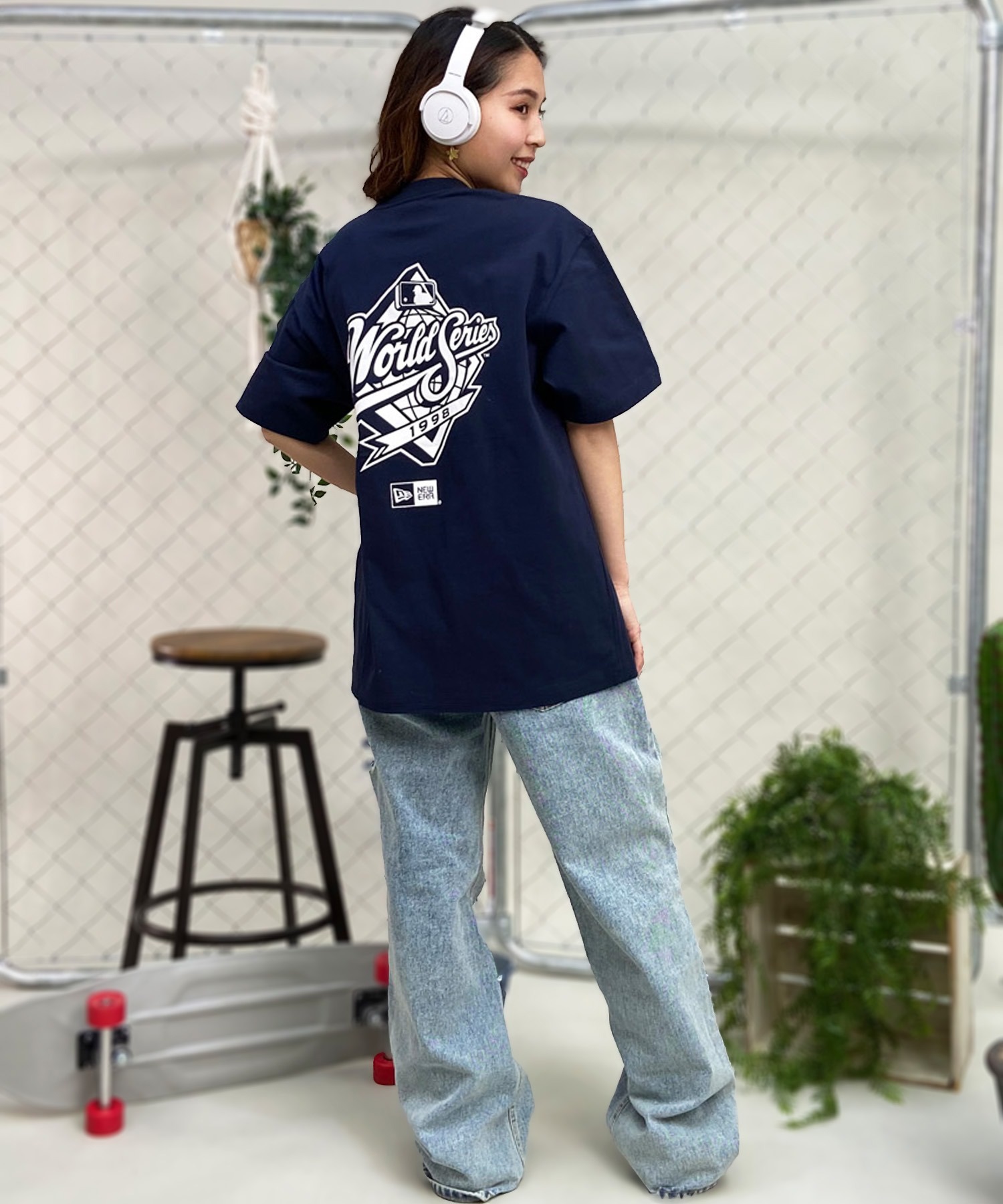 NEW ERA ニューエラ DESI SS CT TEE NEYYAN WS 14121893 レディース 半袖Tシャツ(NVY-M)