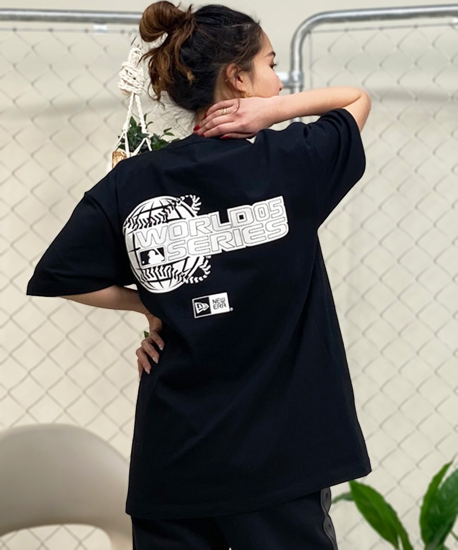 NEW ERA ニューエラ DESI SS CT TEE CHIWHI WS 14121906 レディース 半袖Tシャツ(BLK-M)