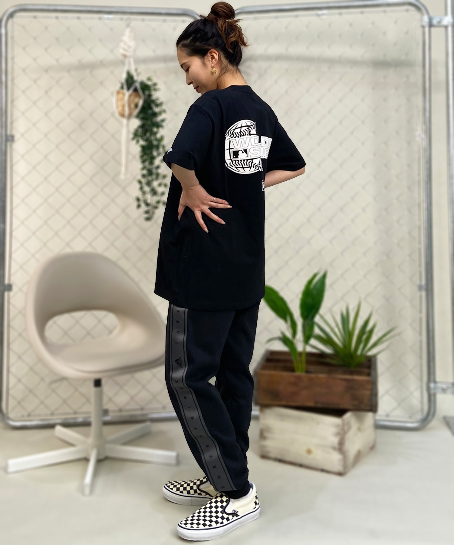 NEW ERA ニューエラ DESI SS CT TEE CHIWHI WS 14121906 レディース 半袖Tシャツ(BLK-M)