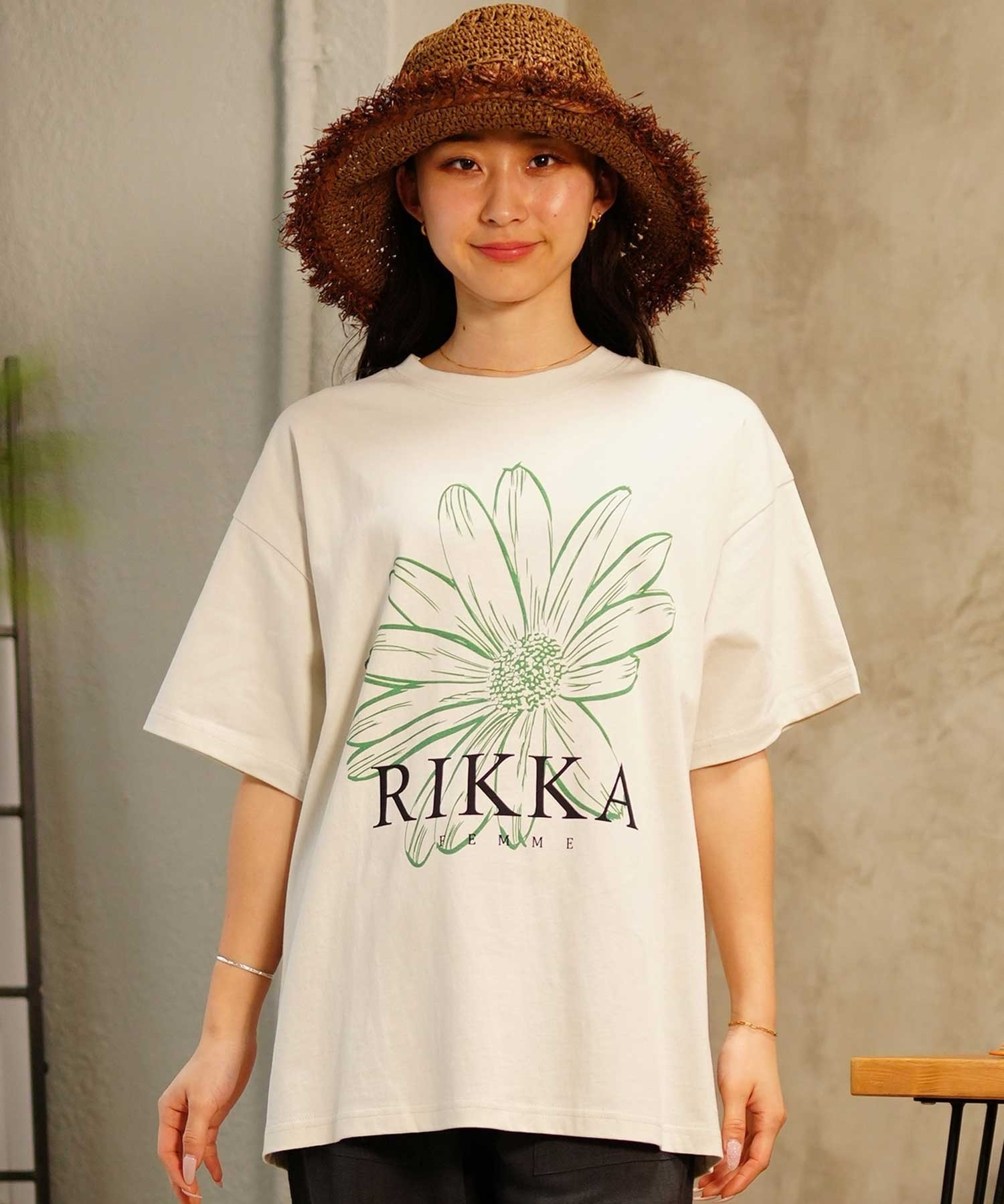 RIKKA FEMME リッカファム DESI RF24SS100 レディース 半袖Tシャツ(WHT-F)