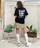 X-girl/エックスガール CAMO TRIPLE LOGO SS TEE 105242011037 レディース Tシャツ ムラサキスポーツ限定(WHITE-M)