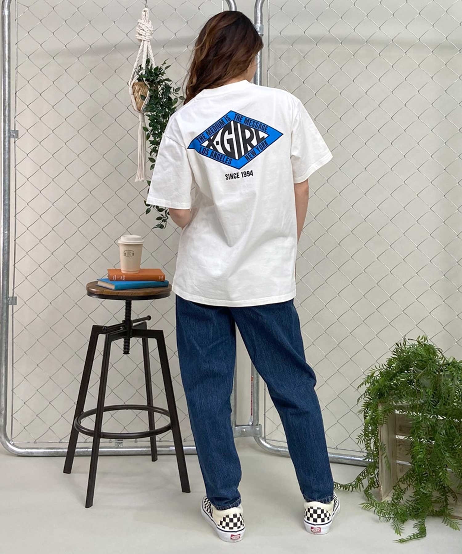 【マトメガイ対象】X-girl/エックスガール DIAMOND LOGO SS TEE 105242011038 レディース  Tシャツ ムラサキスポーツ限定(BLUE-M)