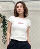 X-girl/エックスガール SMALL LOGO SS BABY TEE 105242011041 レディース  Tシャツ ムラサキスポーツ限定(PURPL-S)