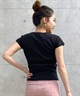 X-girl/エックスガール SMALL LOGO SS BABY TEE 105242011041 レディース  Tシャツ ムラサキスポーツ限定(BLACK-S)