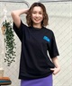 X-girl/エックスガール LETTERING LOGO SS TEE 105242011042 レディース Tシャツ ムラサキスポーツ限定(BLACK-M)