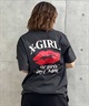 X-girl/エックスガール LIP SS TEE 105242011043 レディース  Tシャツ ムラサキスポーツ限定(BLACK-M)