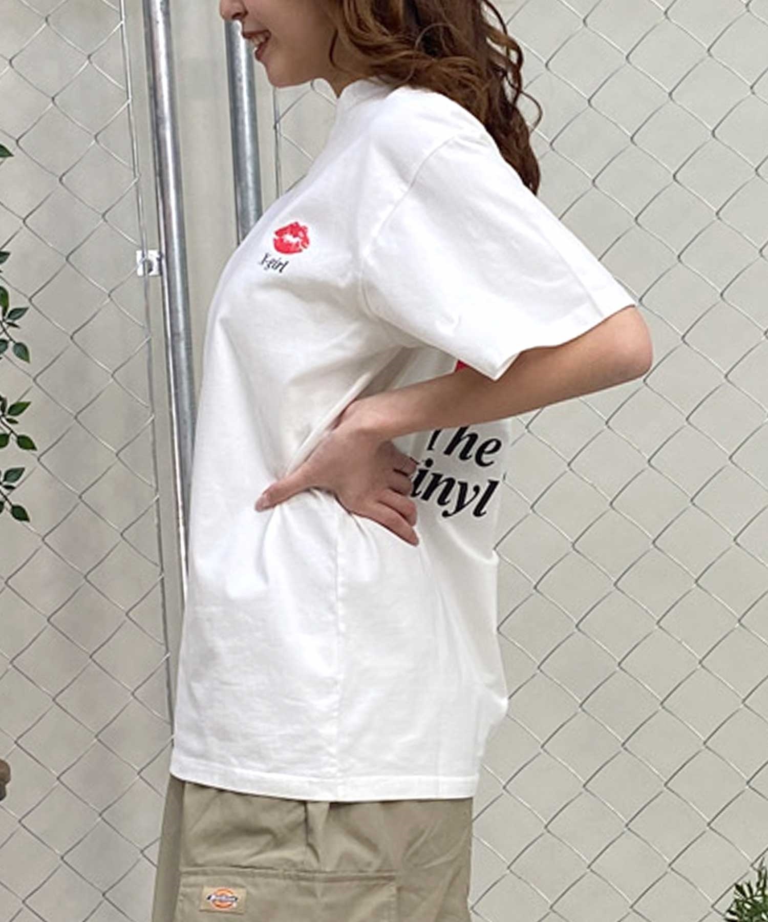 X-girl/エックスガール LIP SS TEE 105242011043 レディース  Tシャツ ムラサキスポーツ限定(CHARC-M)