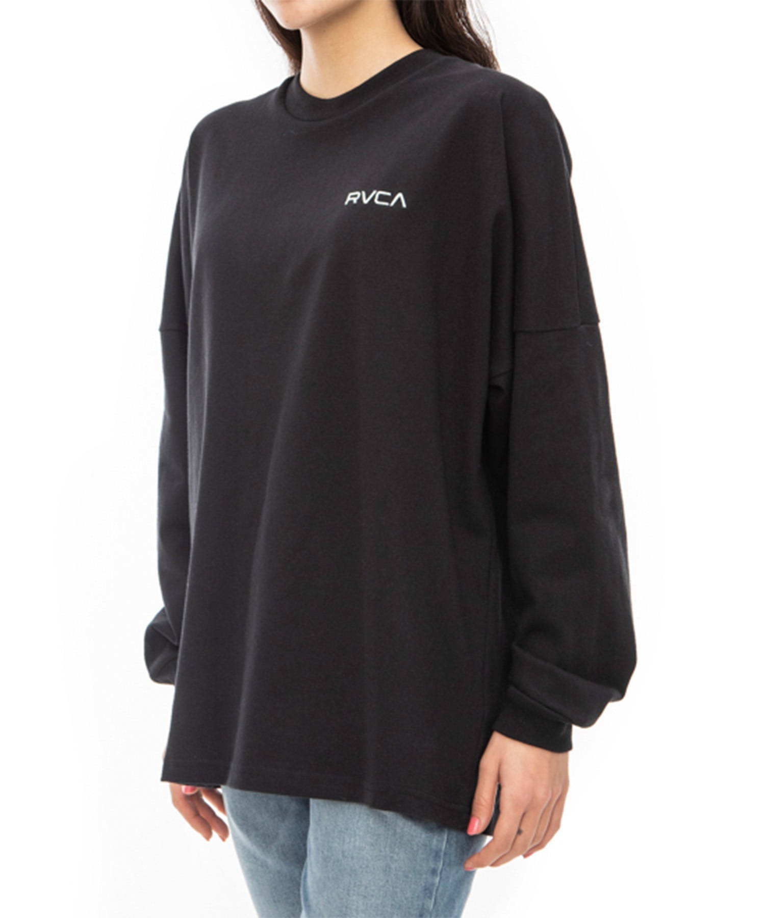 RVCA ルーカ BANDANA LS TEE レディース 長袖 Tシャツ ロンT バックプリント ペイズリー柄 バンダナ柄 BD043-055(WHT-S)