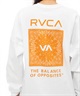RVCA ルーカ BANDANA LS TEE レディース 長袖 Tシャツ ロンT バックプリント ペイズリー柄 バンダナ柄 BD043-055(BLK-S)