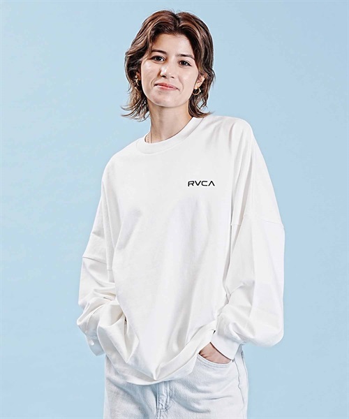 RVCA/ルーカ BANDANA BOX LOGO ロンＴ バックプリント BD044-066(WHT-S)