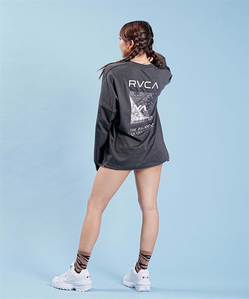 RVCA/ルーカ BANDANA BOX LOGO ロンＴ バックプリント BD044-066(WHT-S)