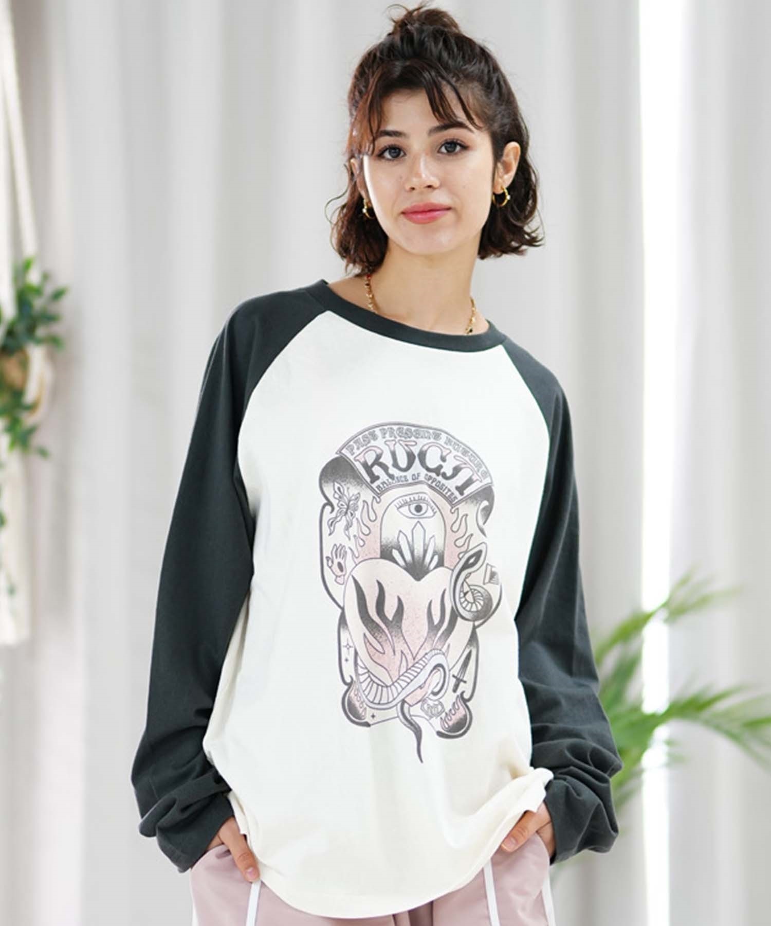 RVCA ルーカ レディース ロンT 長袖Tシャツ ラグラン オーバー