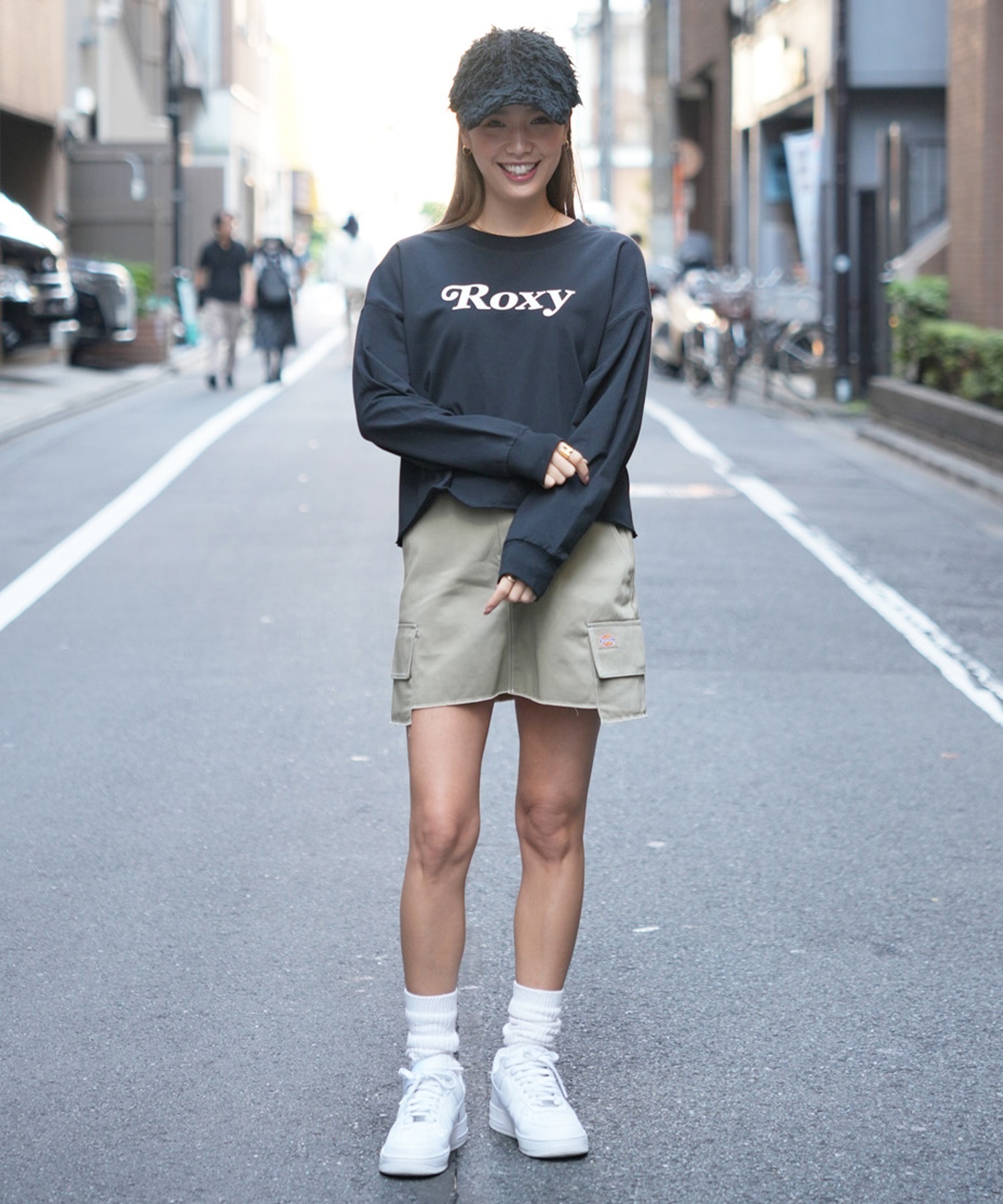 ROXY ロキシー レディース 長袖 Tシャツ ロンT クルーネック ショート丈 RLT241630T(YEL-M)