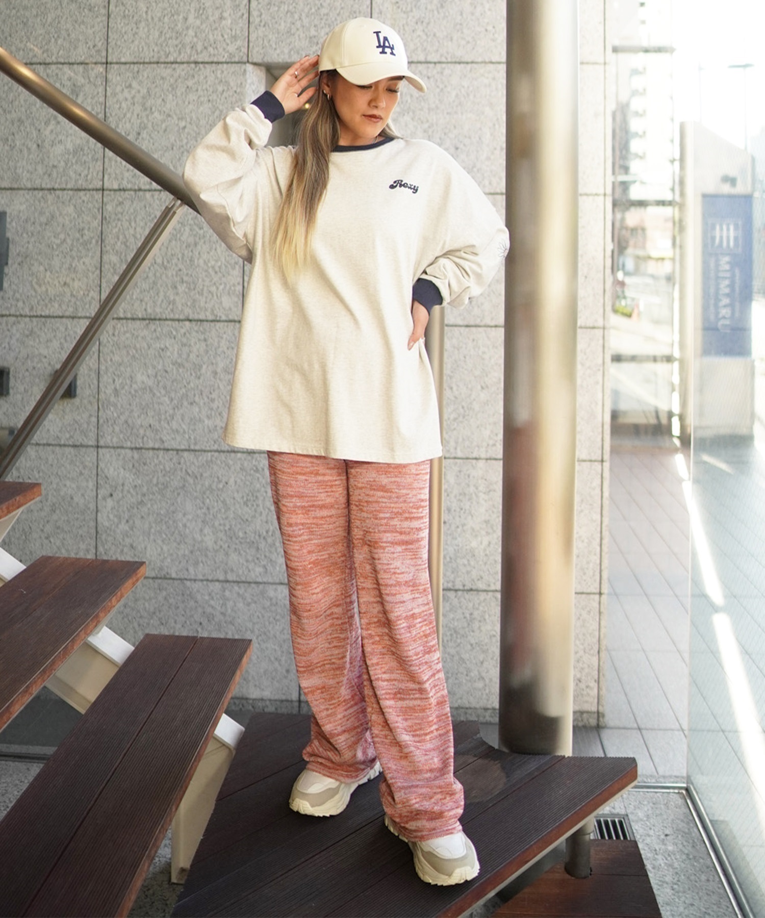 ROXY ロキシー レディース リンガーロンT オーバーサイズ バック
