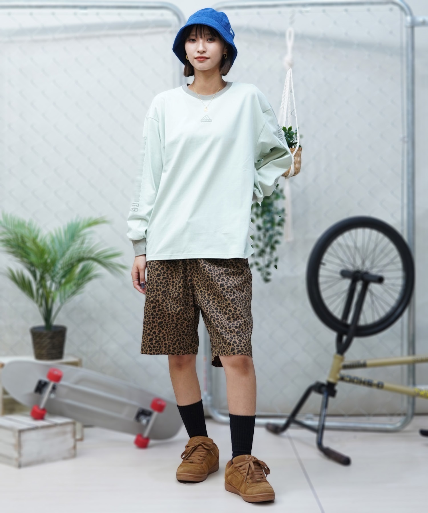 adidas アディダス レディース 長袖 Tシャツ ロンT オーバー