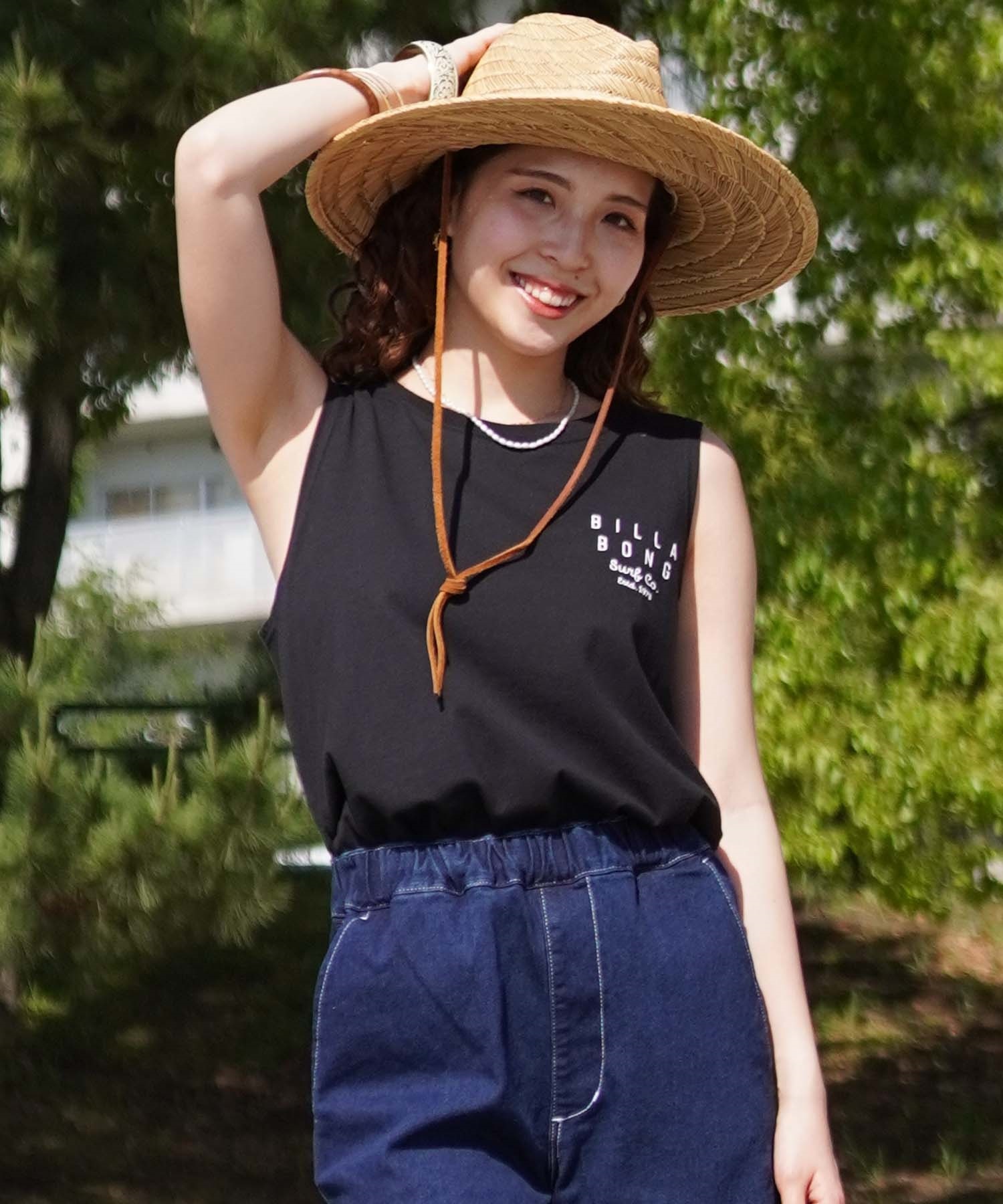 aquagarage ニットタンクトップ レディース 太ストラップ 春 夏