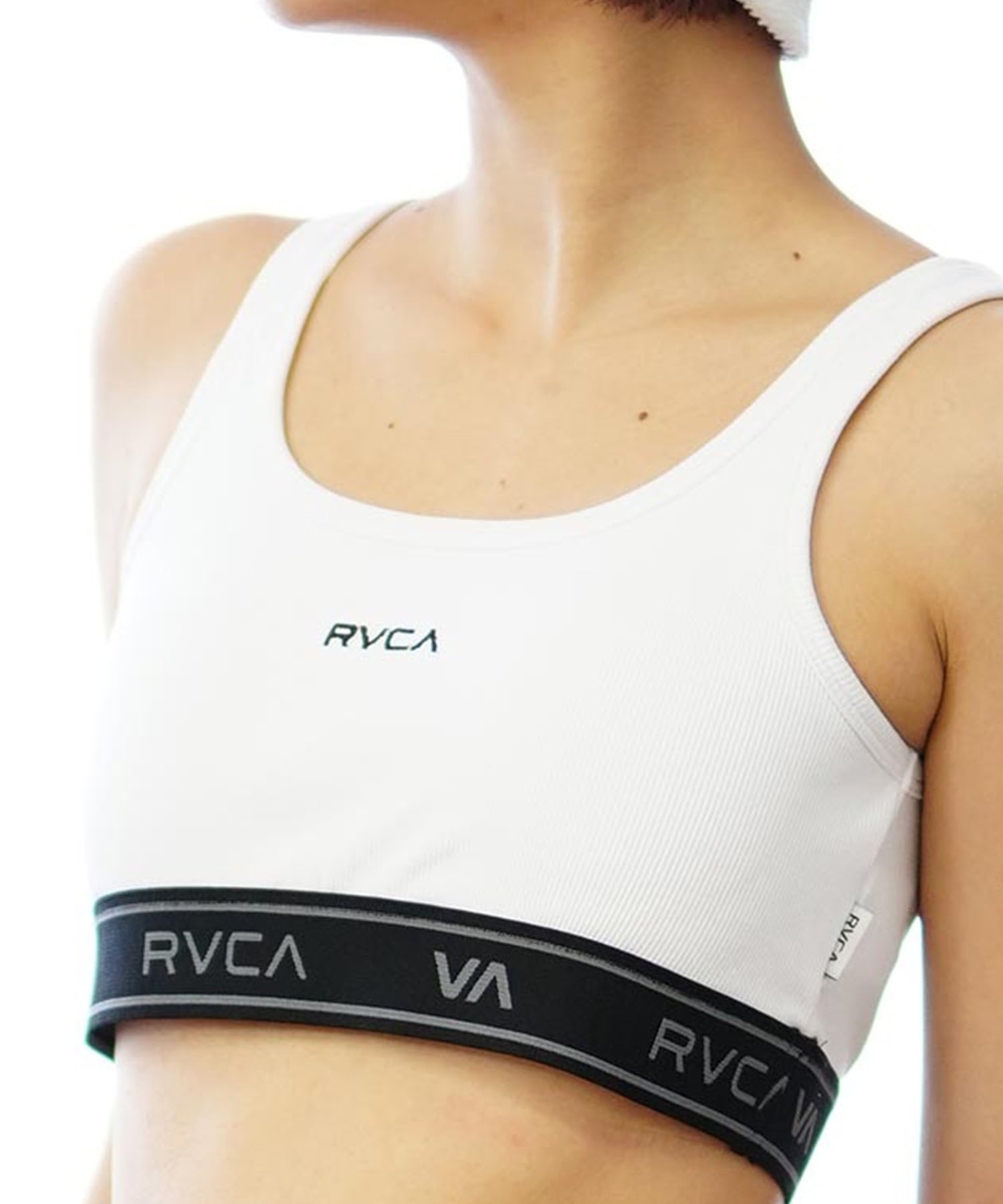 【クーポン対象】RVCA ルーカ レディース ブラトップ タンクトップ インナー カップ付き ロゴ BE04C-P80(BLK-S)