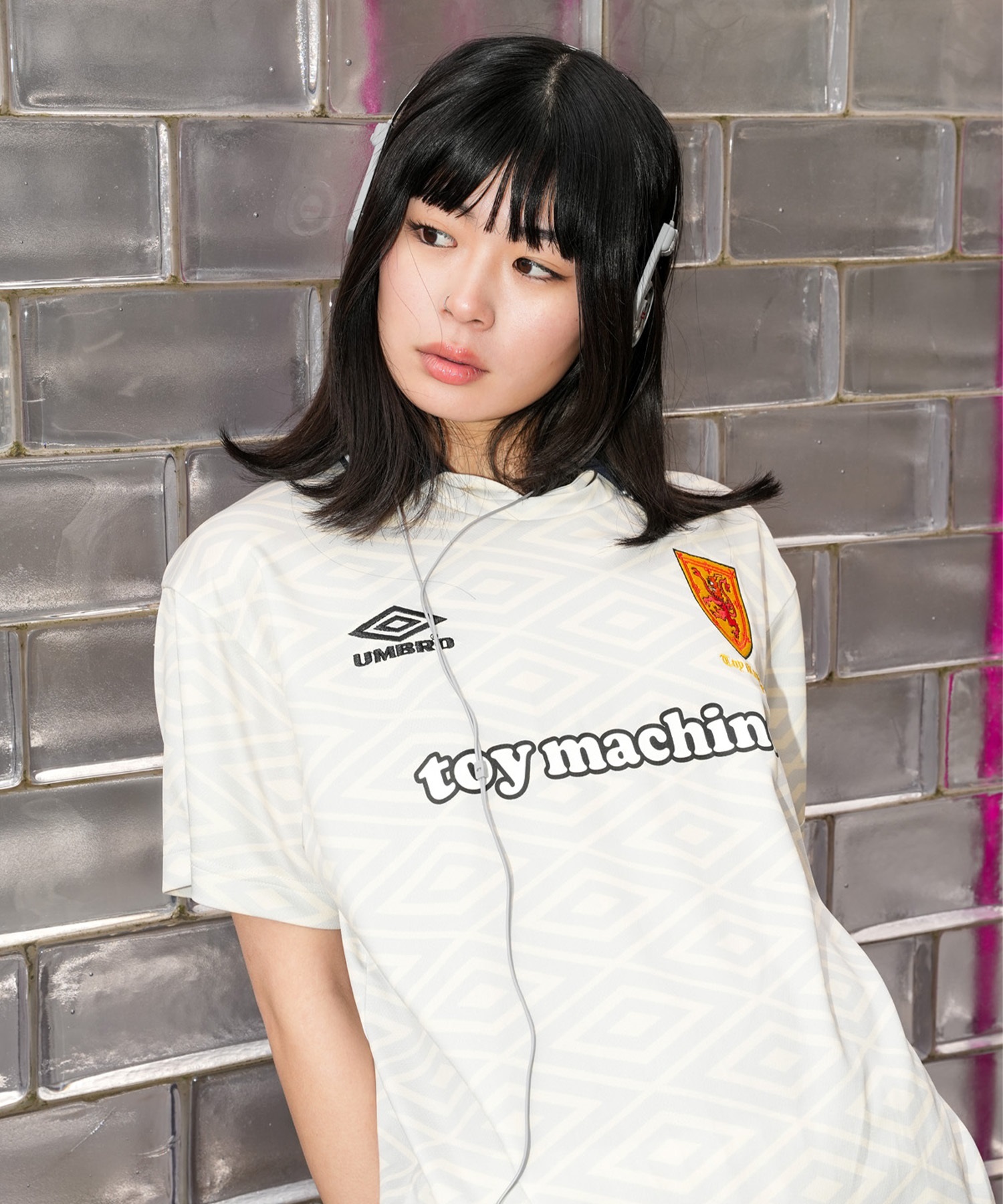 【ムラサキスポーツ限定】UMBRO アンブロ × TOY MACHINE トイマシーン コラボ レディース ゲームシャツ ポロシャツ 80571600(01WH-S)