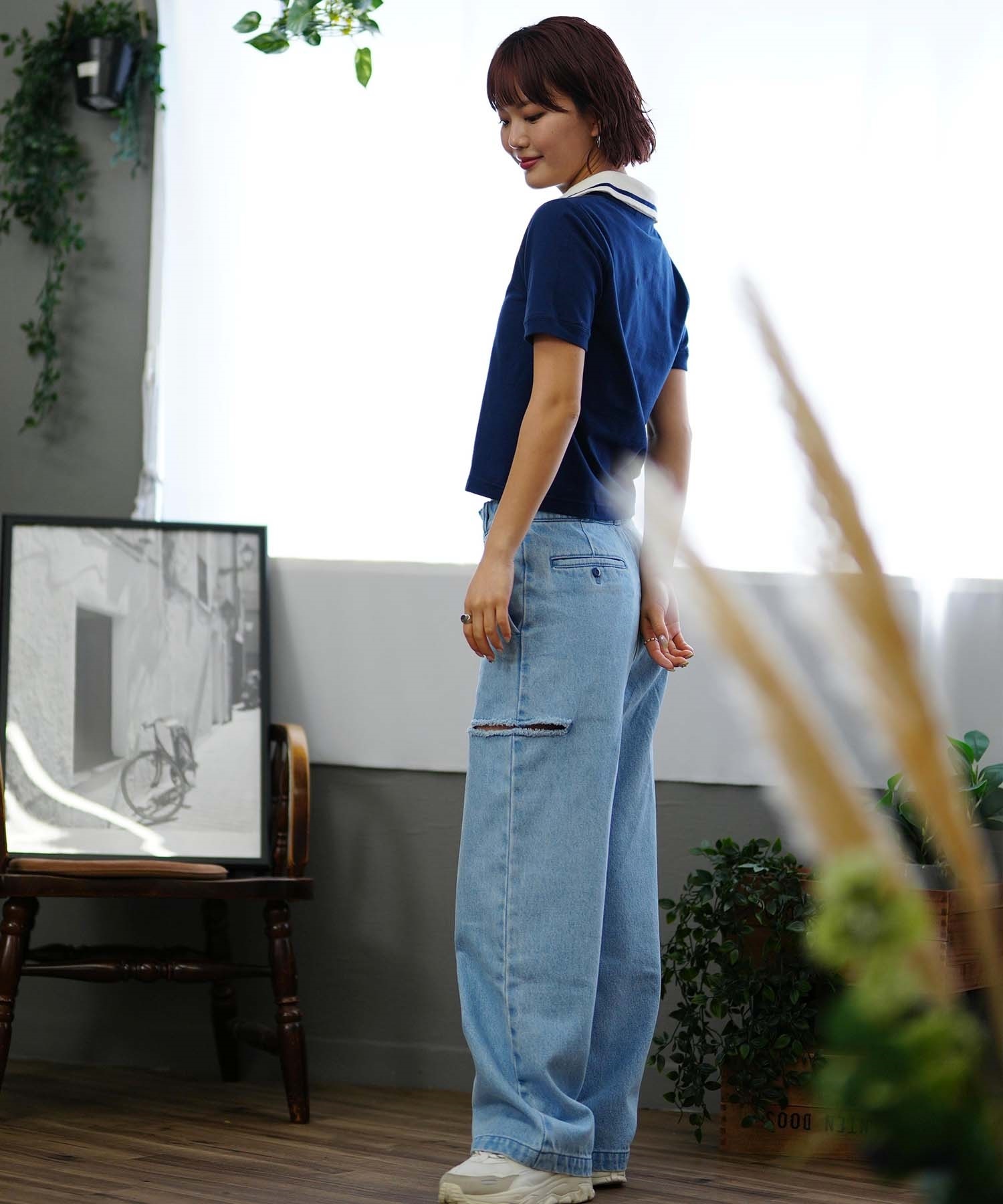 ROXY ロキシー レディース 半袖 ポロシャツ ショート丈 ボタン