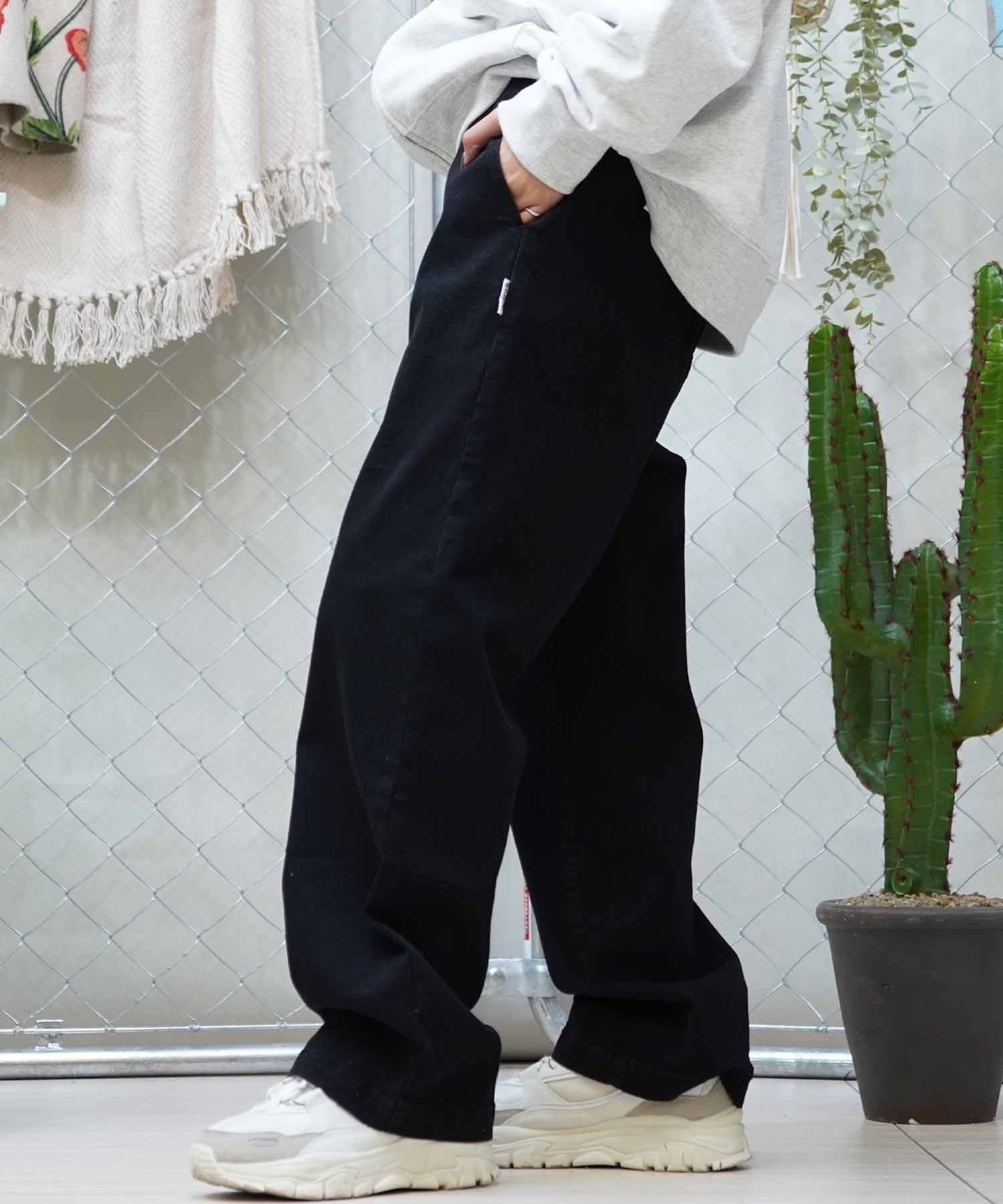 ELEMENT エレメント レディース ストレートデニム イージーデニム ワイドパンツ BE023-711(BDM-M)