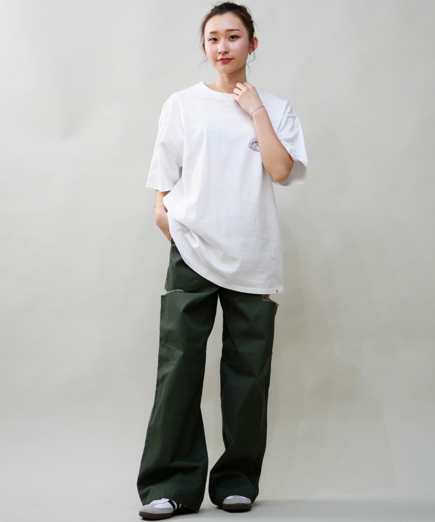 Dickies ディッキーズ レディース サイドカット チノパンツ ワークパンツ 80488300 ムラサキスポーツ限定(80BK-M)